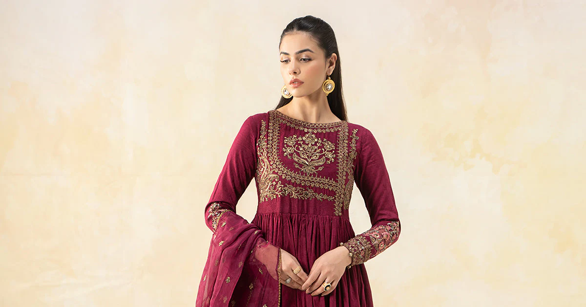 3 Piece Embroidered Self Jacquard Lawn Suit - Image 11