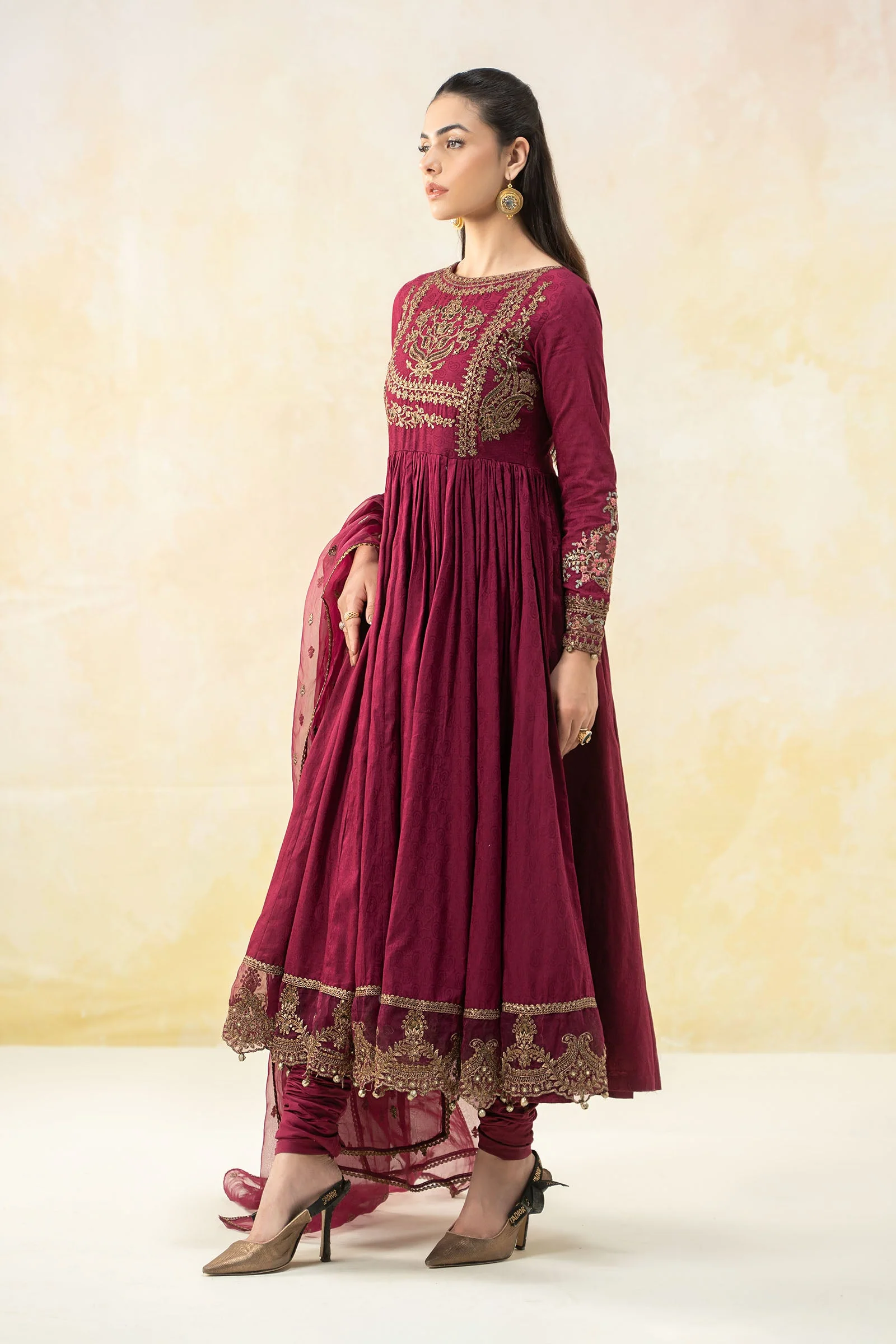 3 Piece Embroidered Self Jacquard Lawn Suit - Image 7