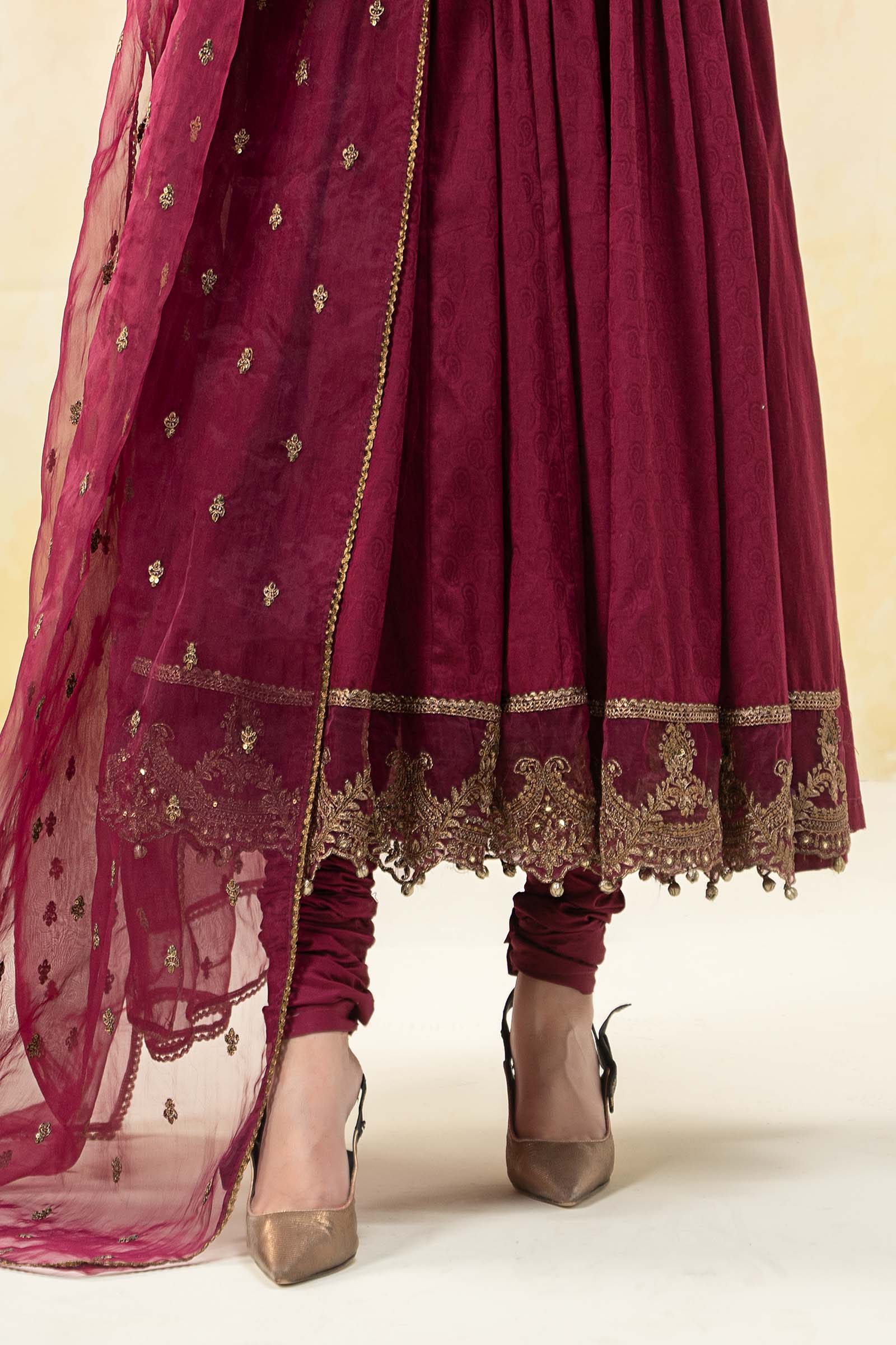 3 Piece Embroidered Self Jacquard Lawn Suit - Image 8
