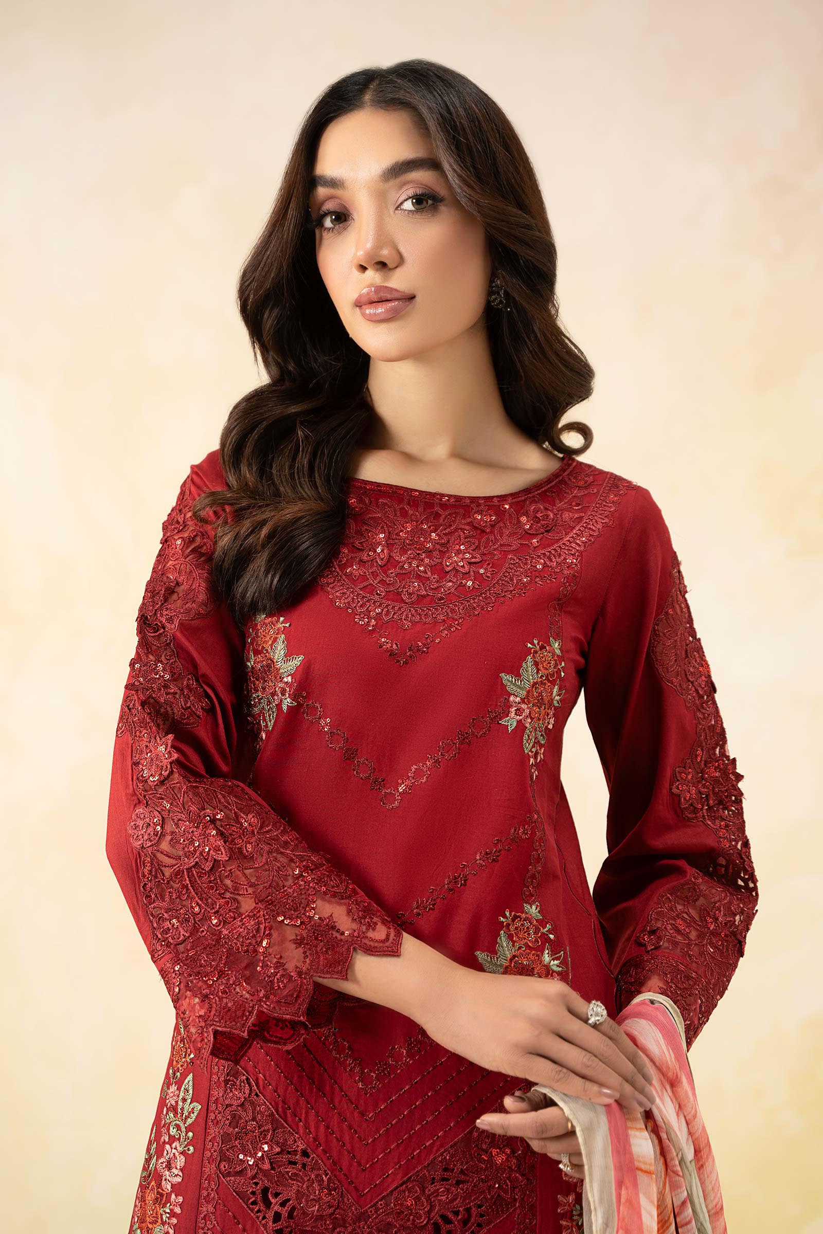 3 Piece Embroidered Dobby Lawn Suit - Image 3