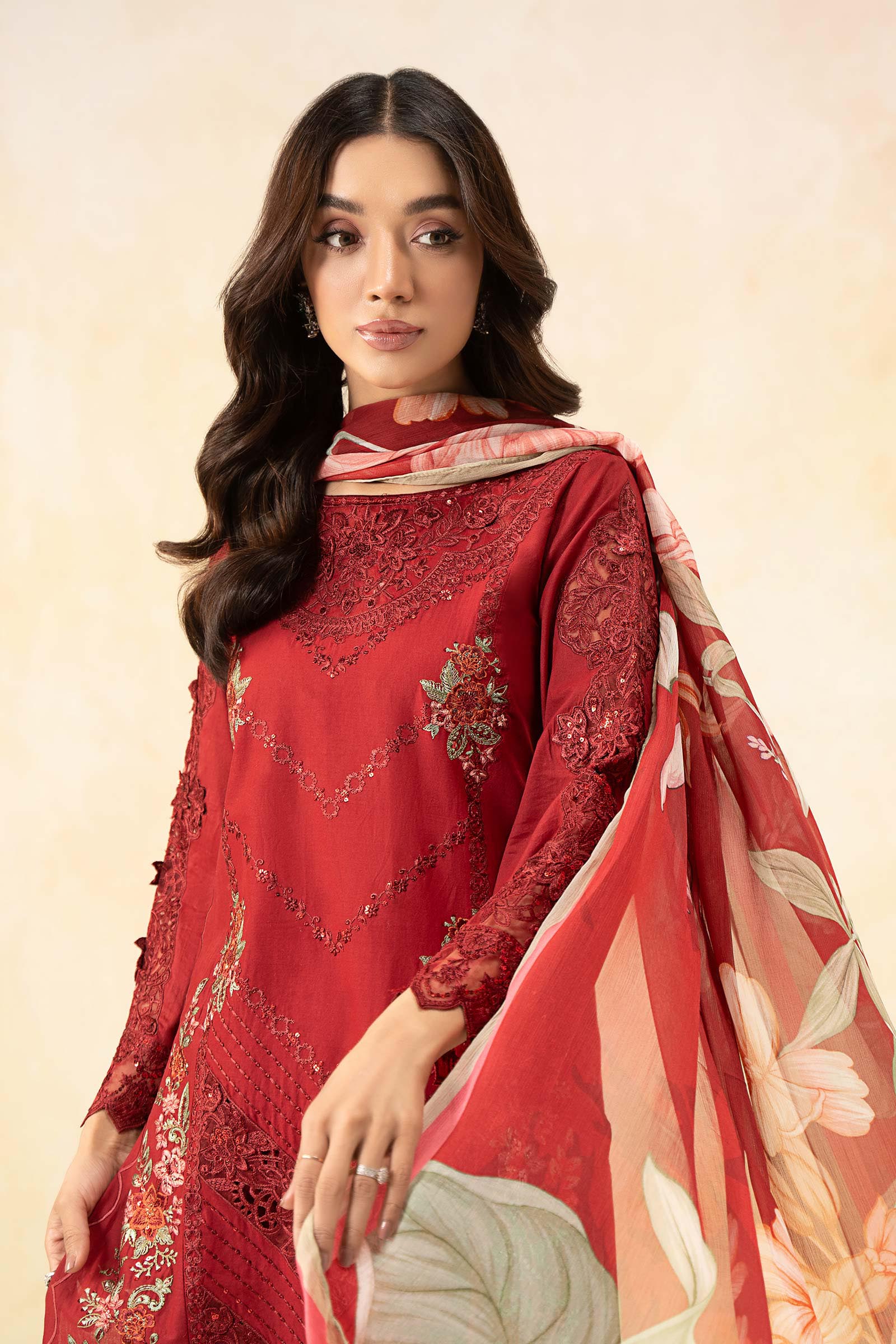 3 Piece Embroidered Dobby Lawn Suit - Image 5