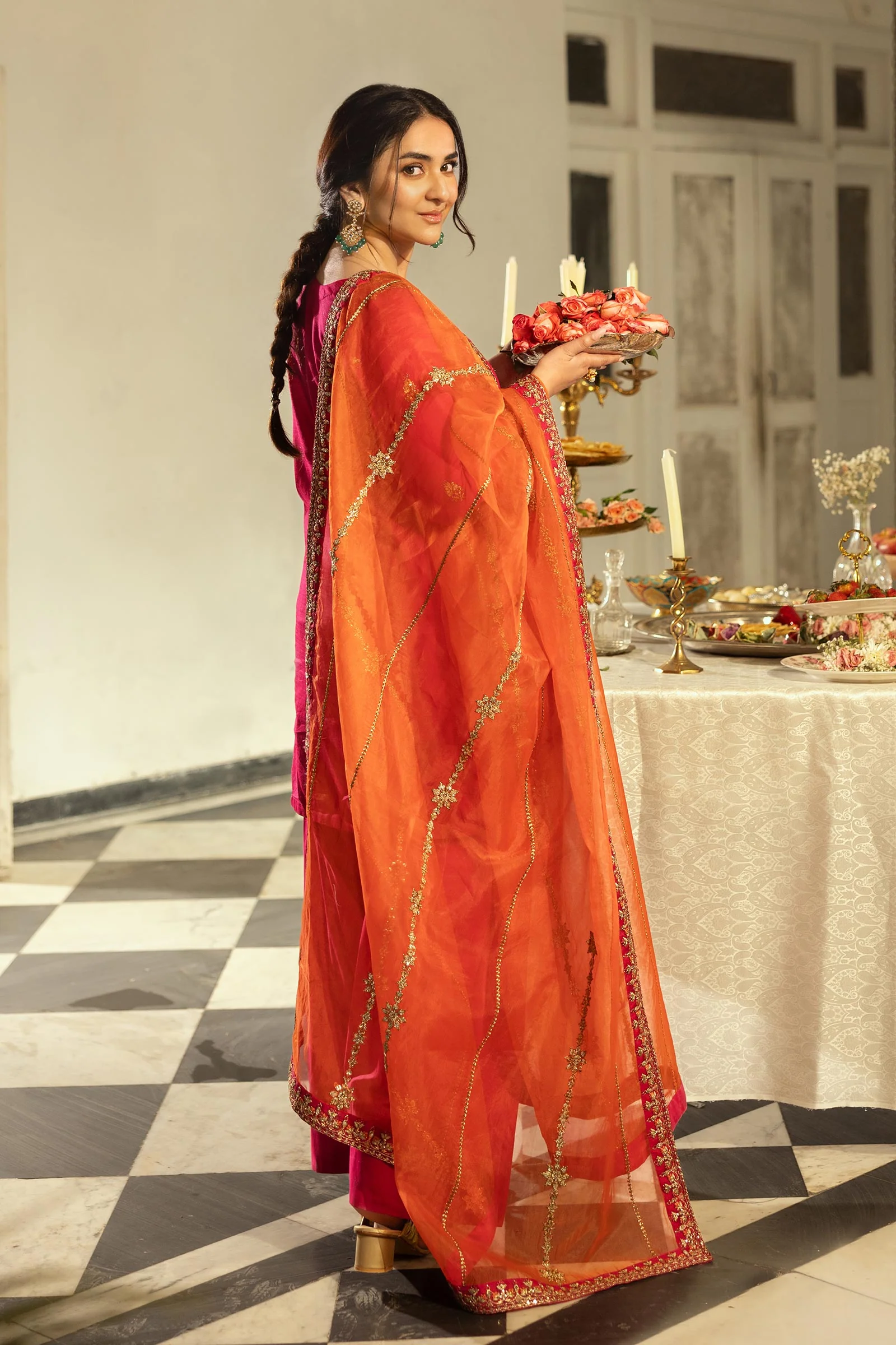 3 Piece Embroidered Dobby Lawn Suit - Image 4