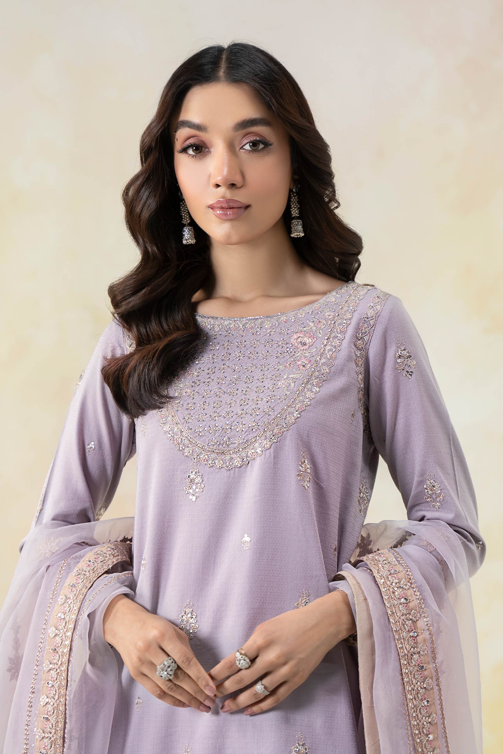 3 Piece Embroidered Dobby Lawn Suit - Image 2
