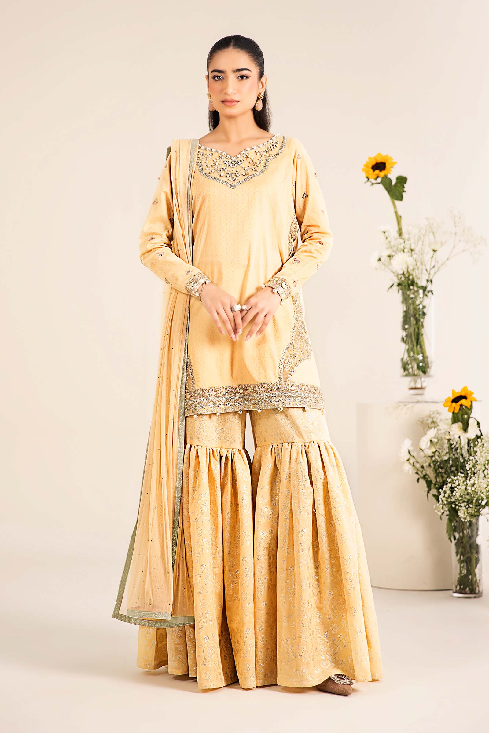 3 Piece Embroidered Dobby Lawn Suit - Image 3