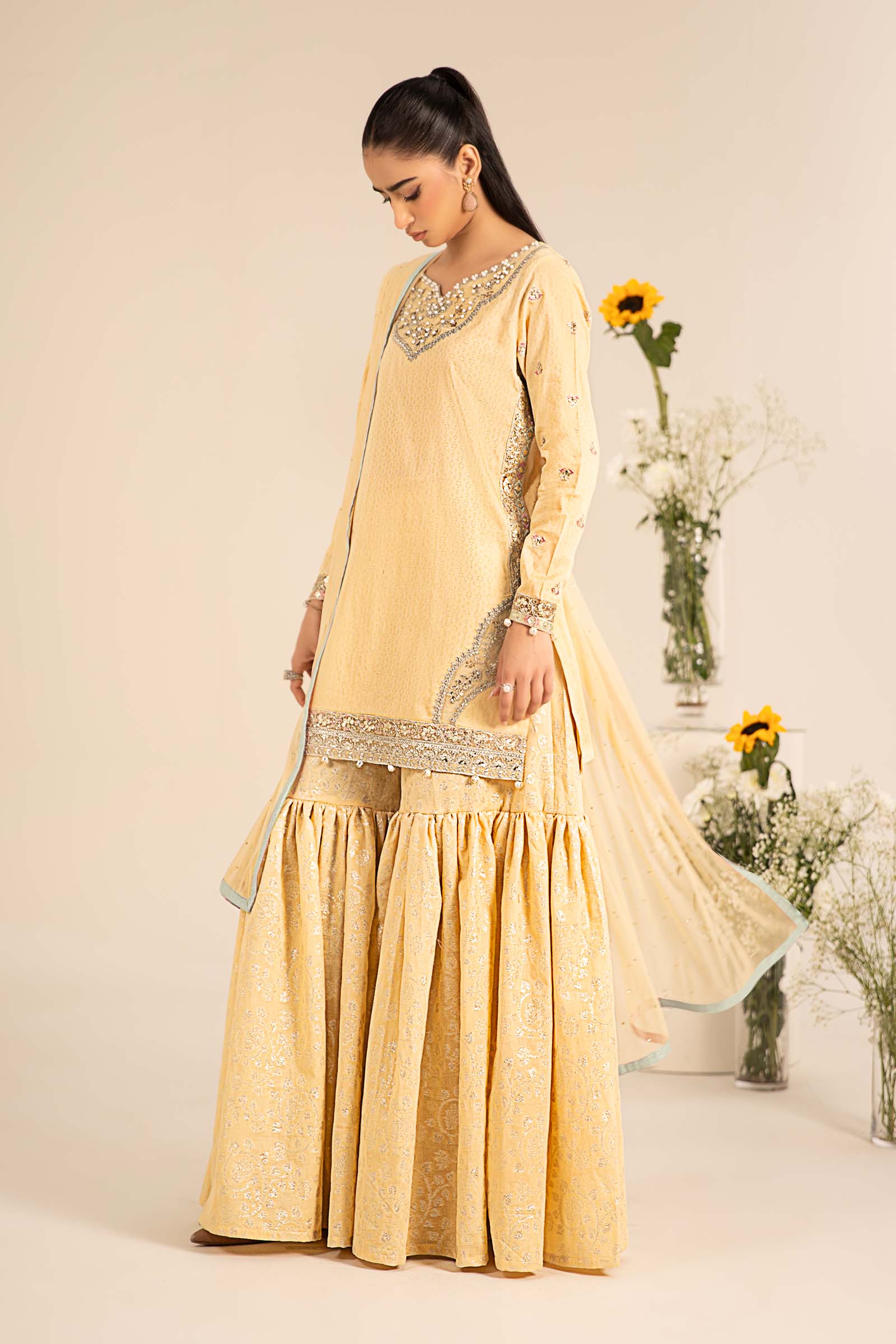 3 Piece Embroidered Dobby Lawn Suit - Image 8