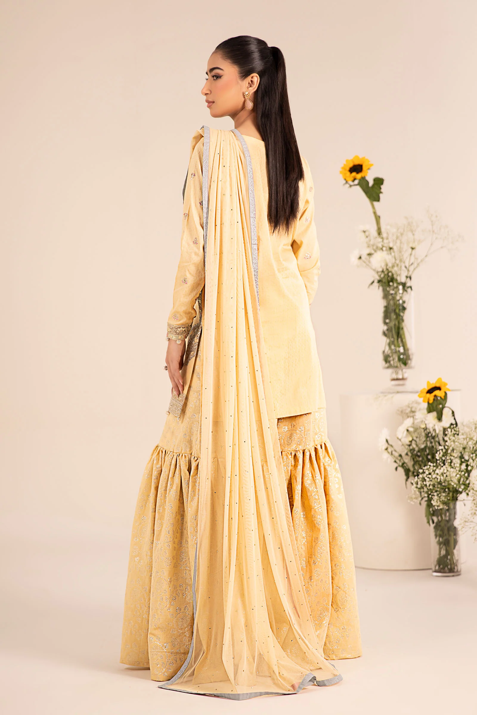 3 Piece Embroidered Dobby Lawn Suit - Image 9