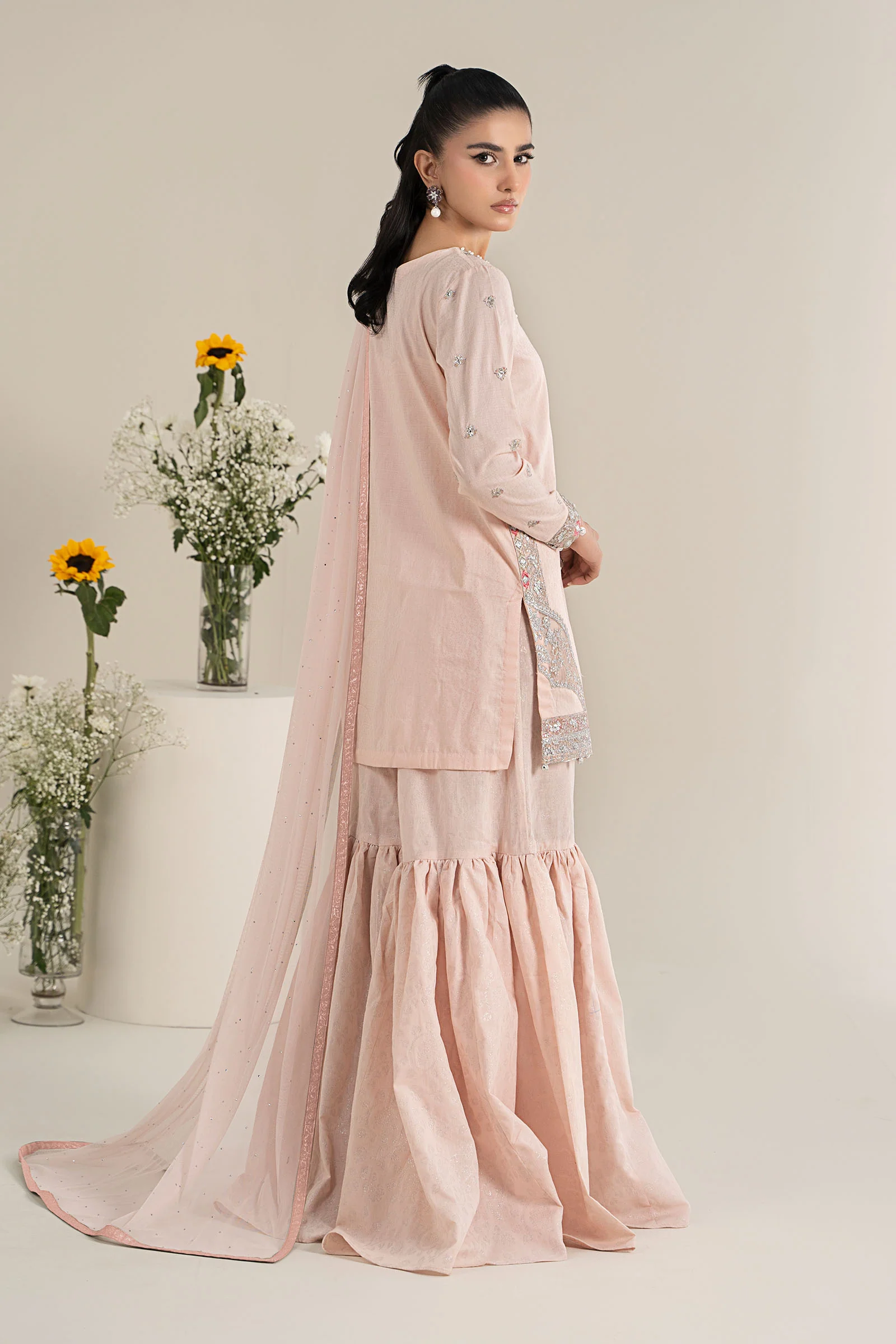 3 Piece Embroidered Dobby Lawn Suit - Image 7