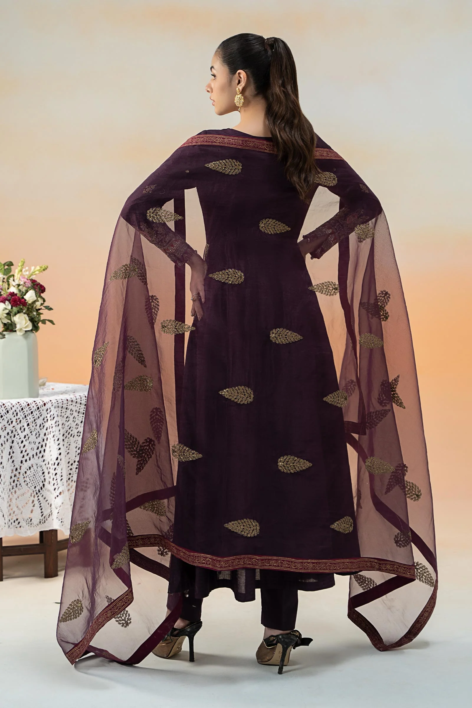 3 Piece Embroidered Doby Lawn Suit - Image 7