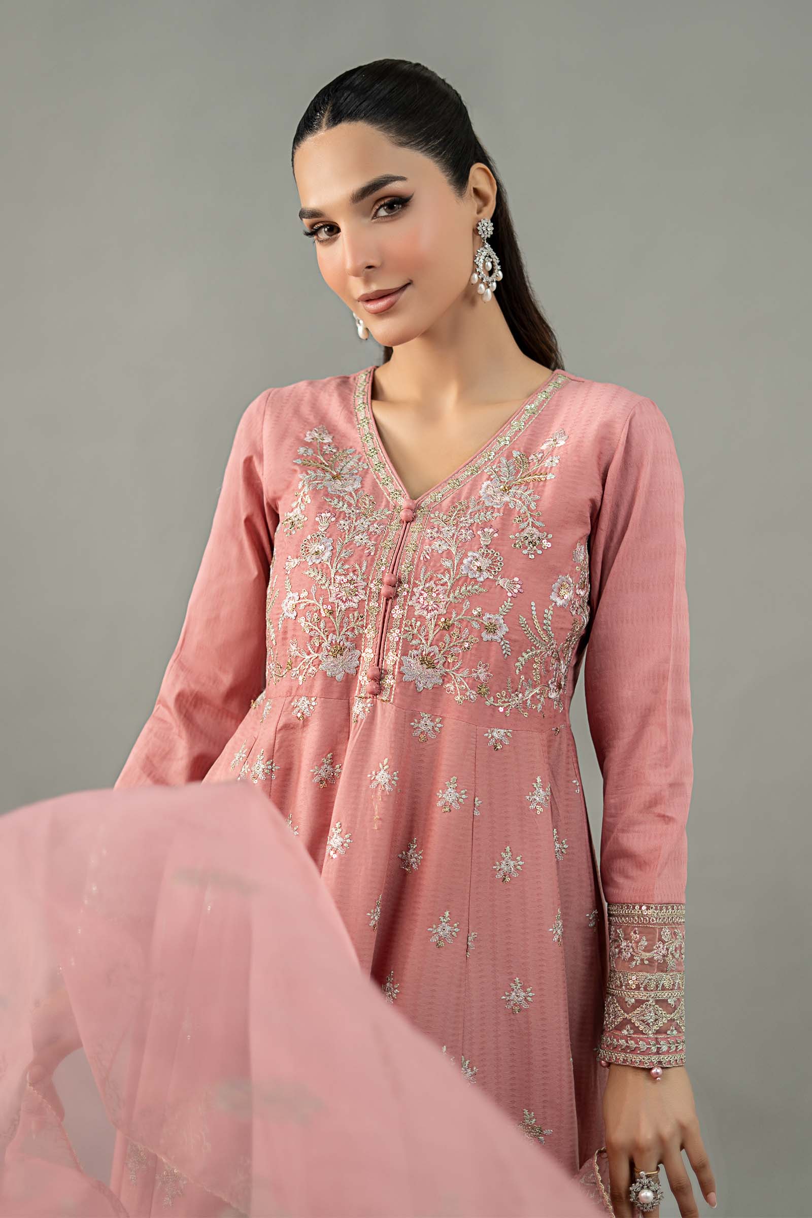 3 Piece Embroidered Dobby Lawn Suit - Image 2
