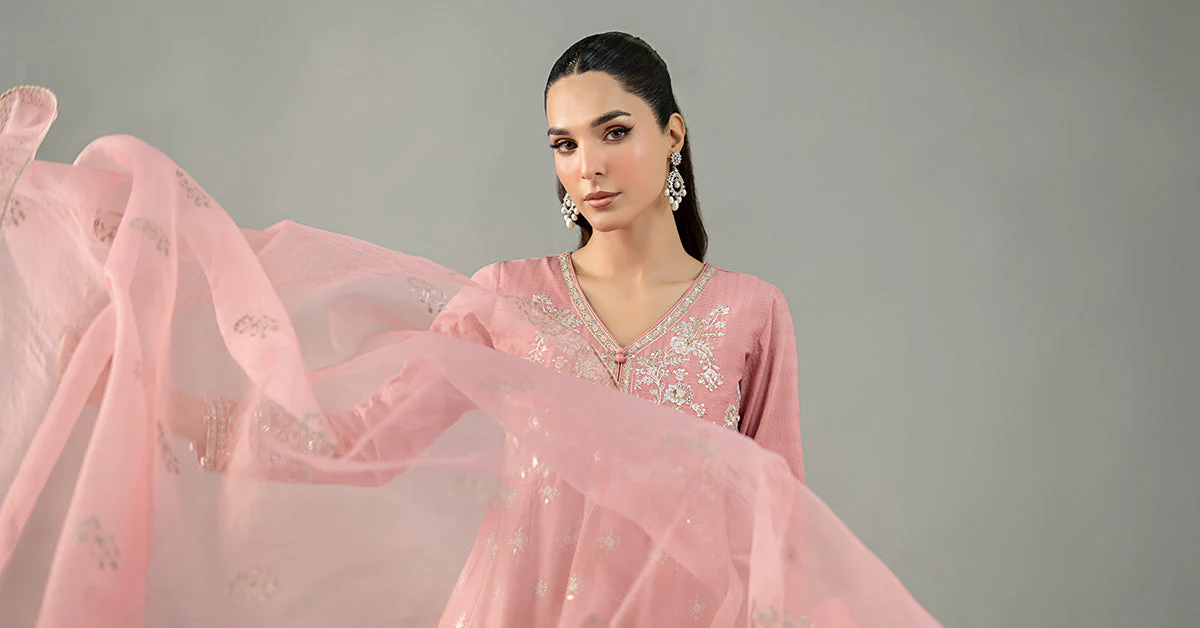 3 Piece Embroidered Dobby Lawn Suit - Image 8