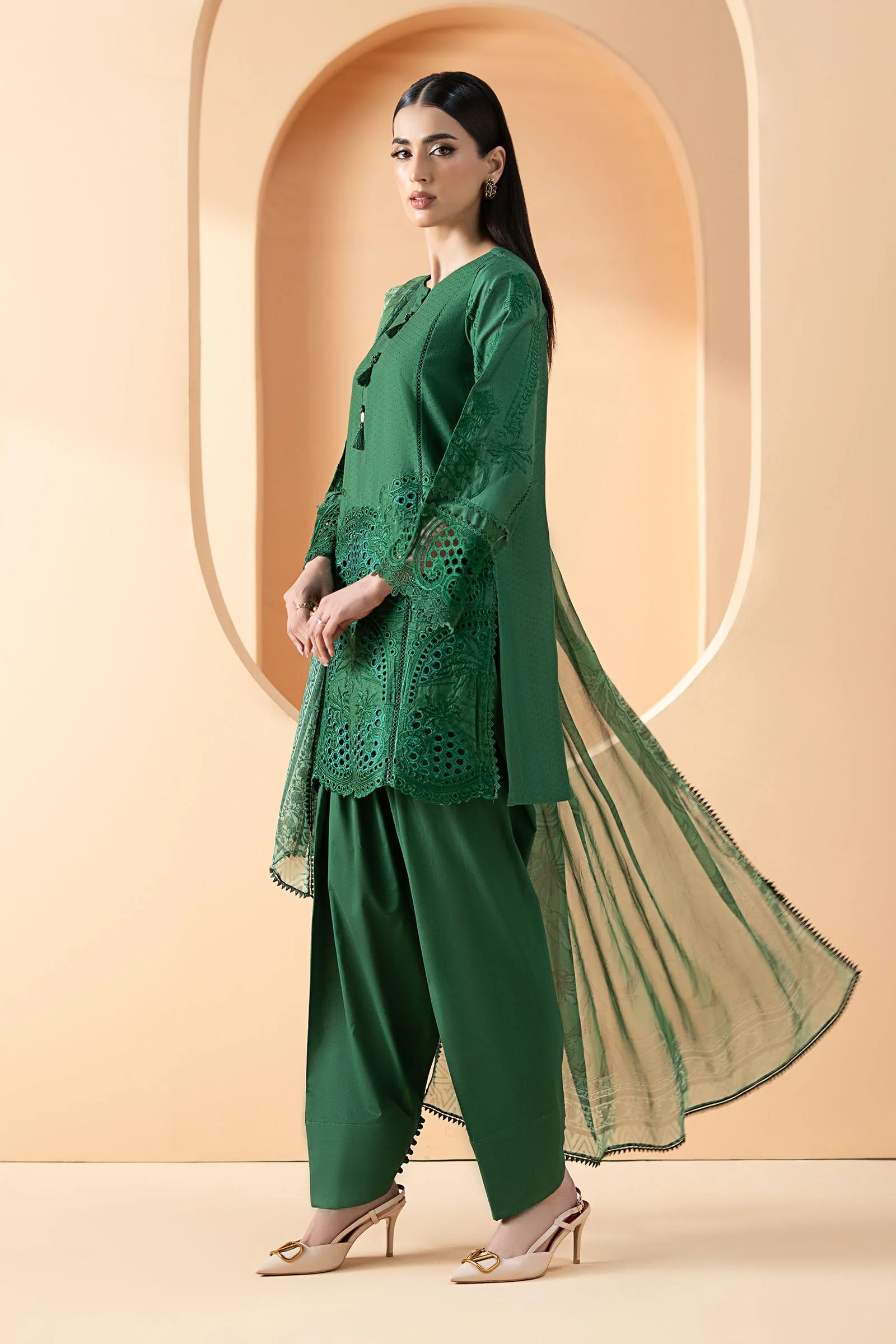 3 Piece Embroidered Dobby Lawn Suit - Image 7