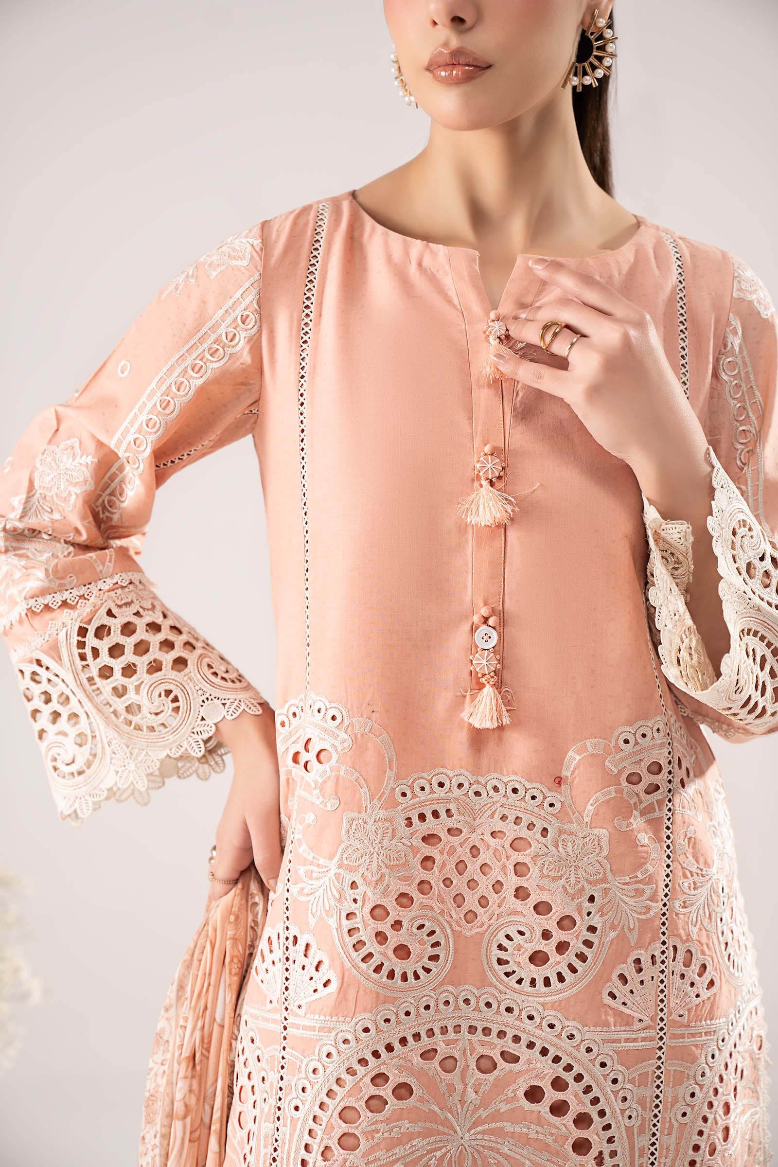 3 Piece Embroidered Dobby Lawn Suit - Image 4