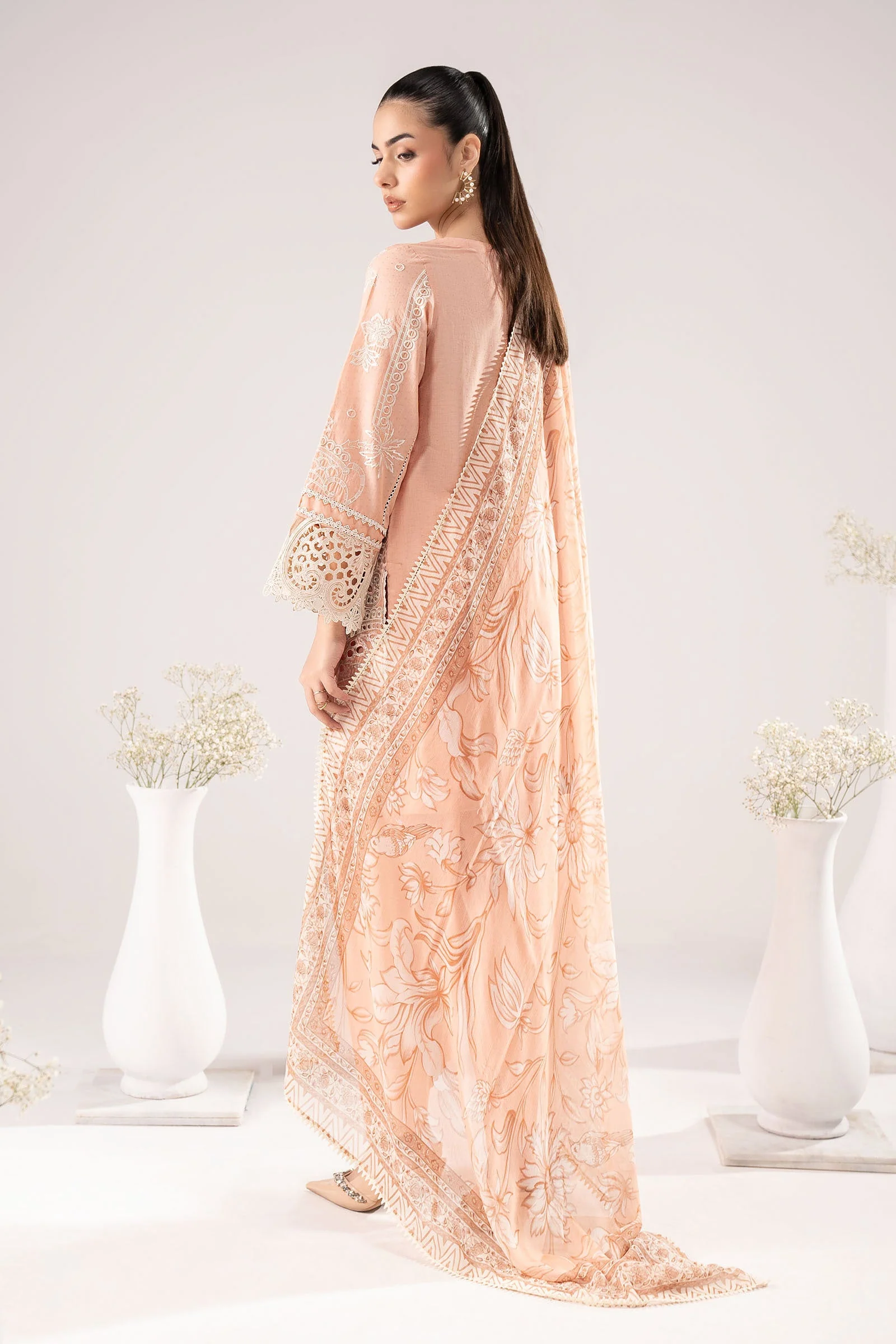3 Piece Embroidered Dobby Lawn Suit - Image 7