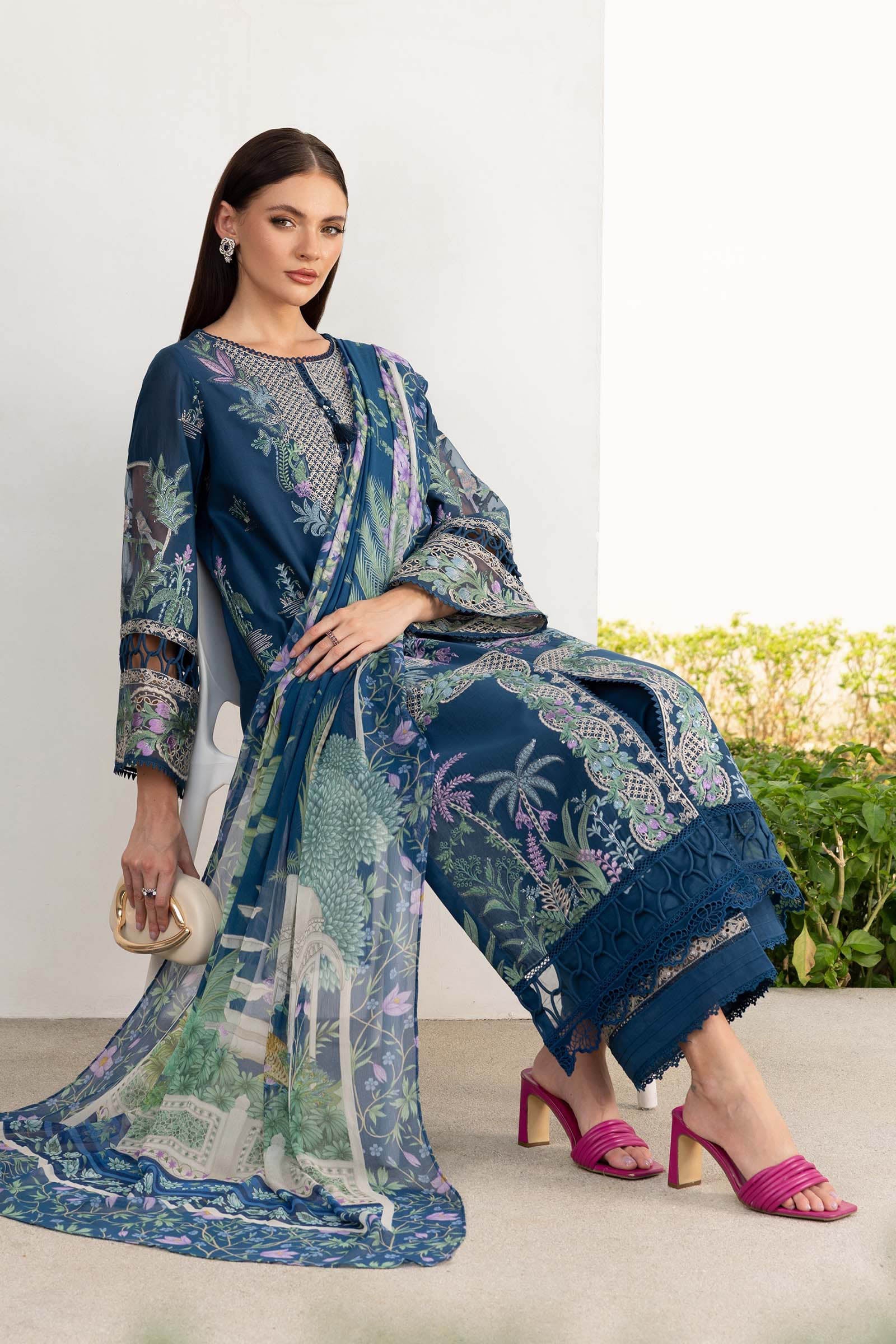 3 Piece Embroidered Lawn Suit - Image 2