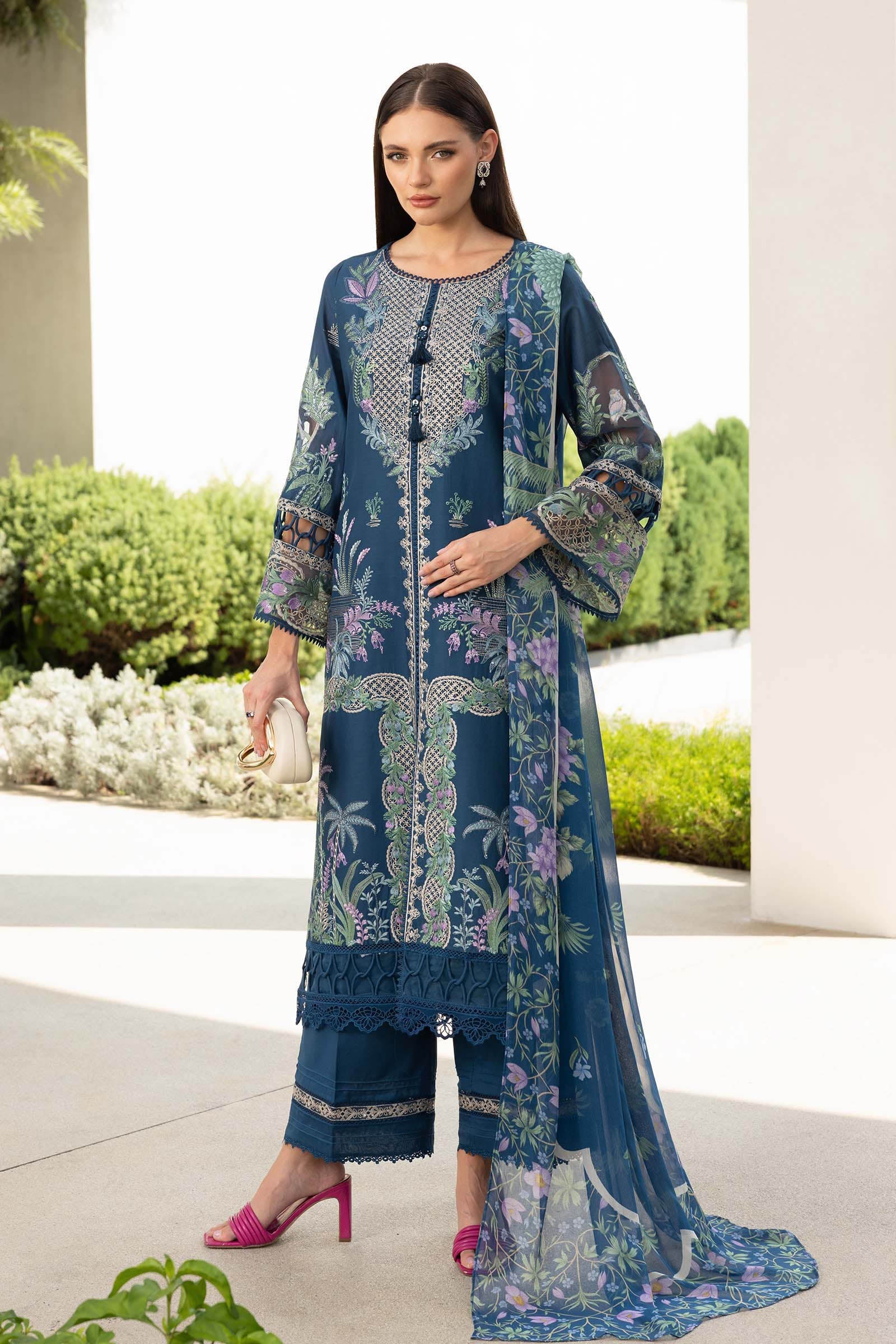 3 Piece Embroidered Lawn Suit - Image 5