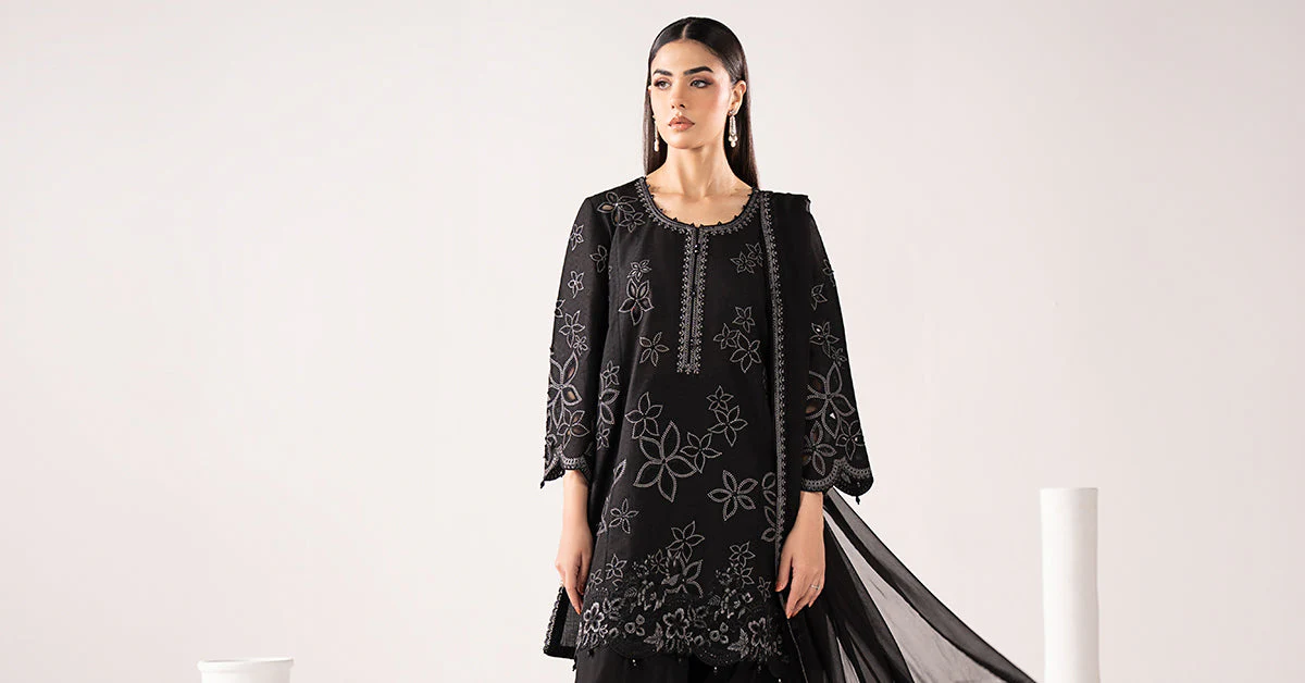 3 Piece Embroidered Dobby Lawn Suit - Image 7