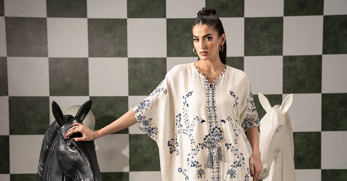2 Piece Embroidered Raw Silk Suit - Image 8