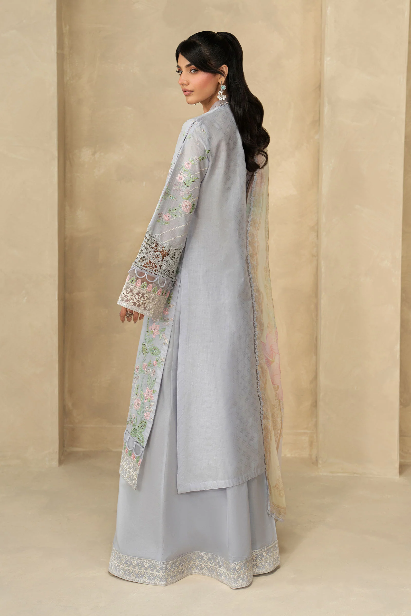 3 Piece Embroidered Dobby Lawn Suit - Image 7