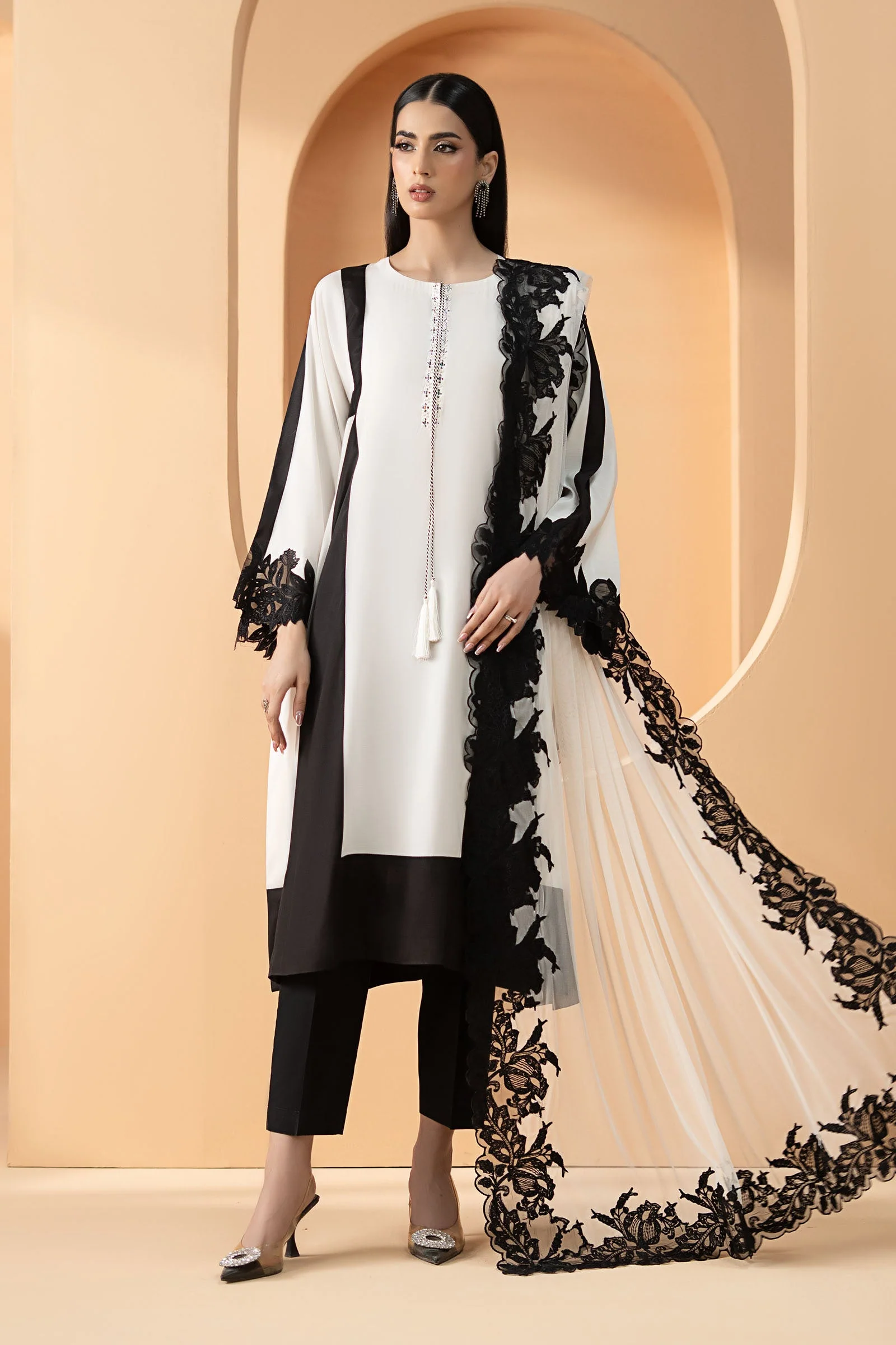 3 Piece Dyed Raw Silk Suit - Image 2