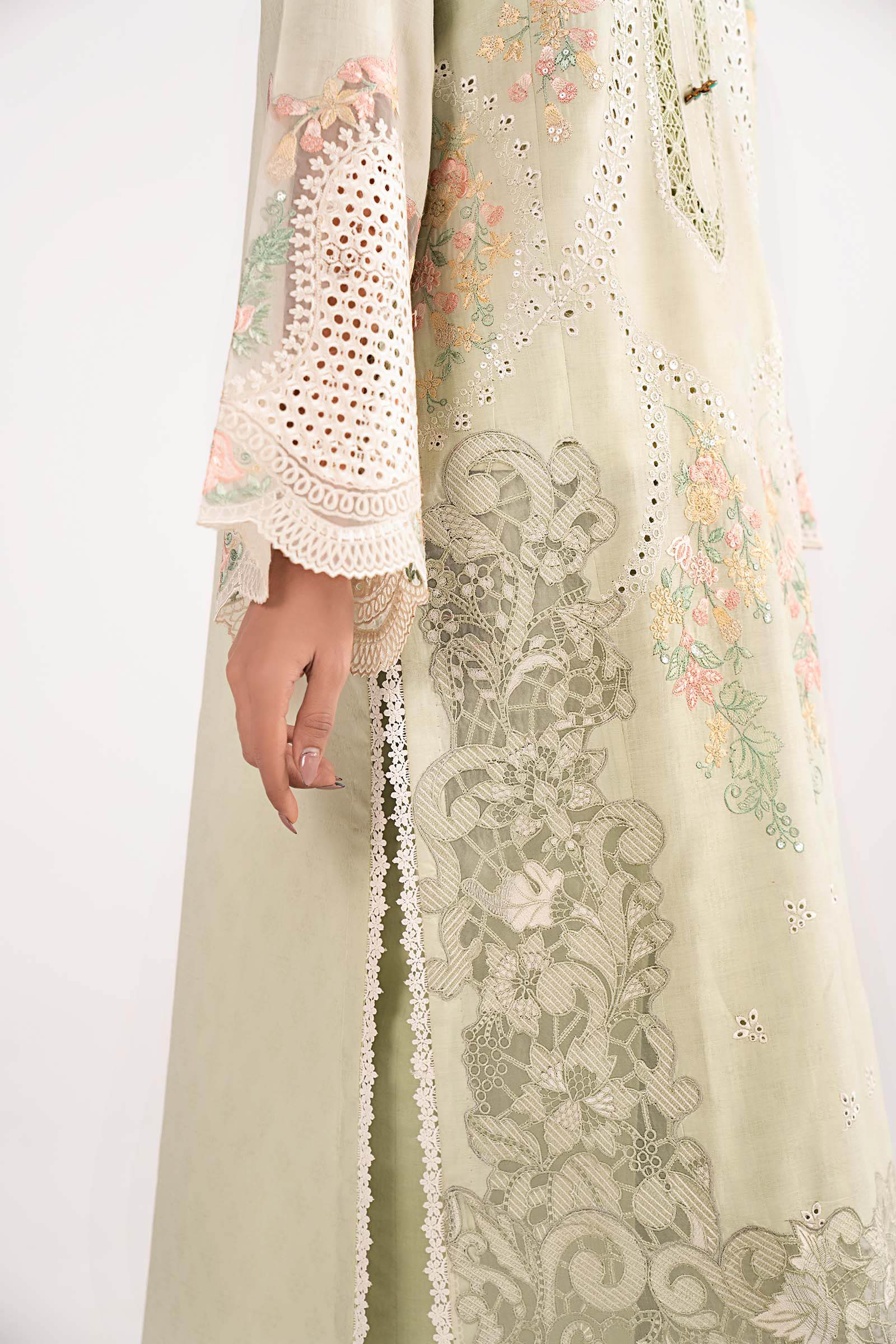 3 Piece Embroidered Dobby Lawn Suit - Image 7