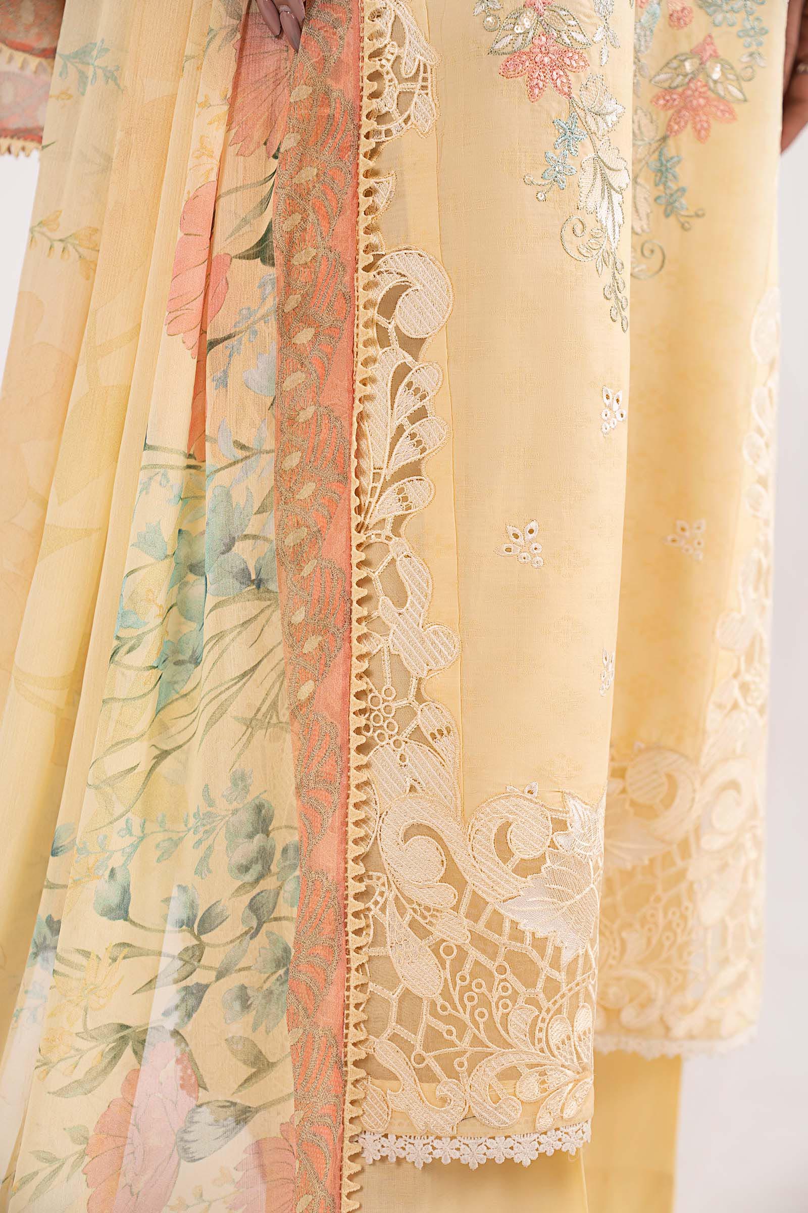 3 Piece Embroidered Dobby Lawn Suit - Image 5