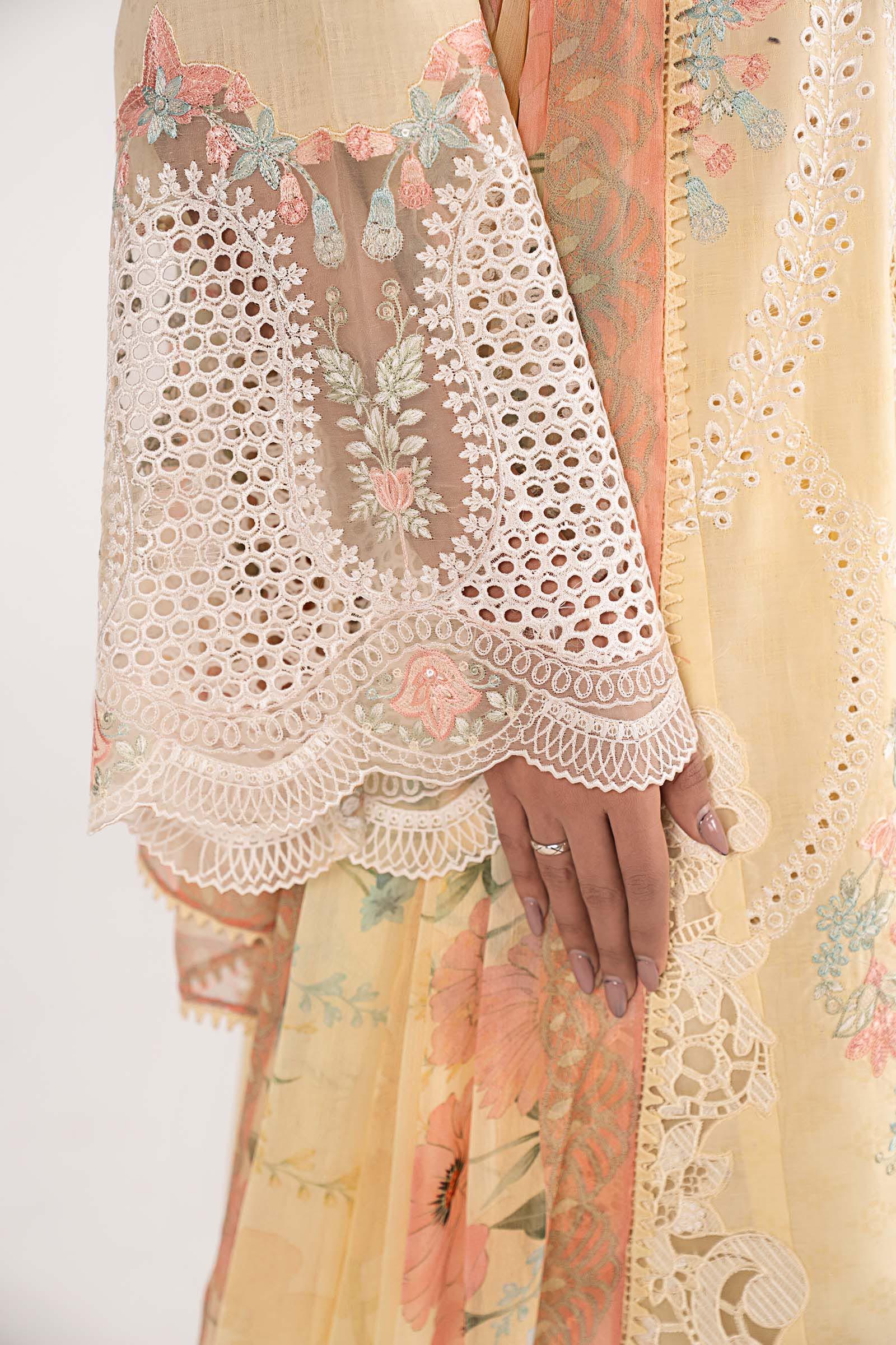 3 Piece Embroidered Dobby Lawn Suit - Image 6
