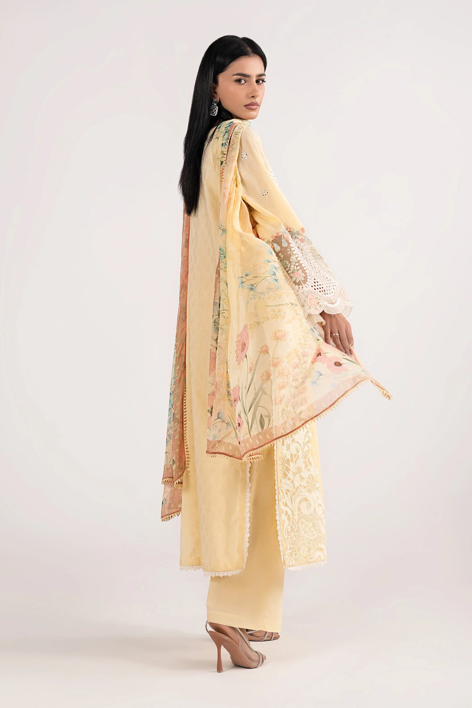 3 Piece Embroidered Dobby Lawn Suit - Image 9