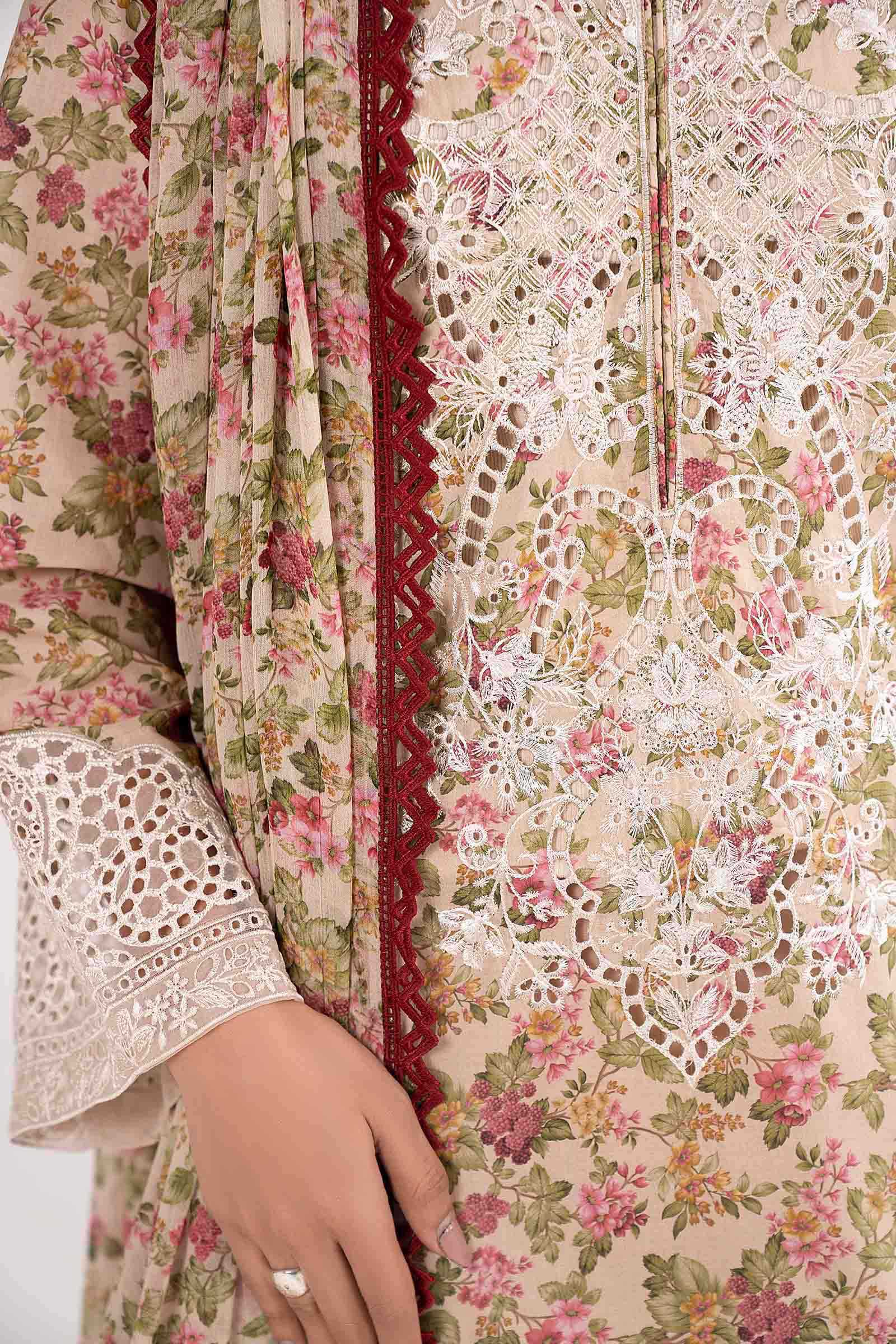 3 Piece Embroidered Lawn Suit - Image 6
