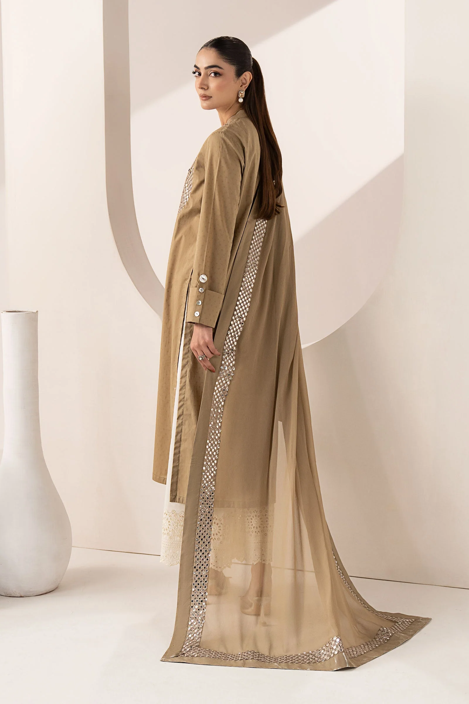 3 Piece Embroidered Dobby Lawn Suit - Image 6