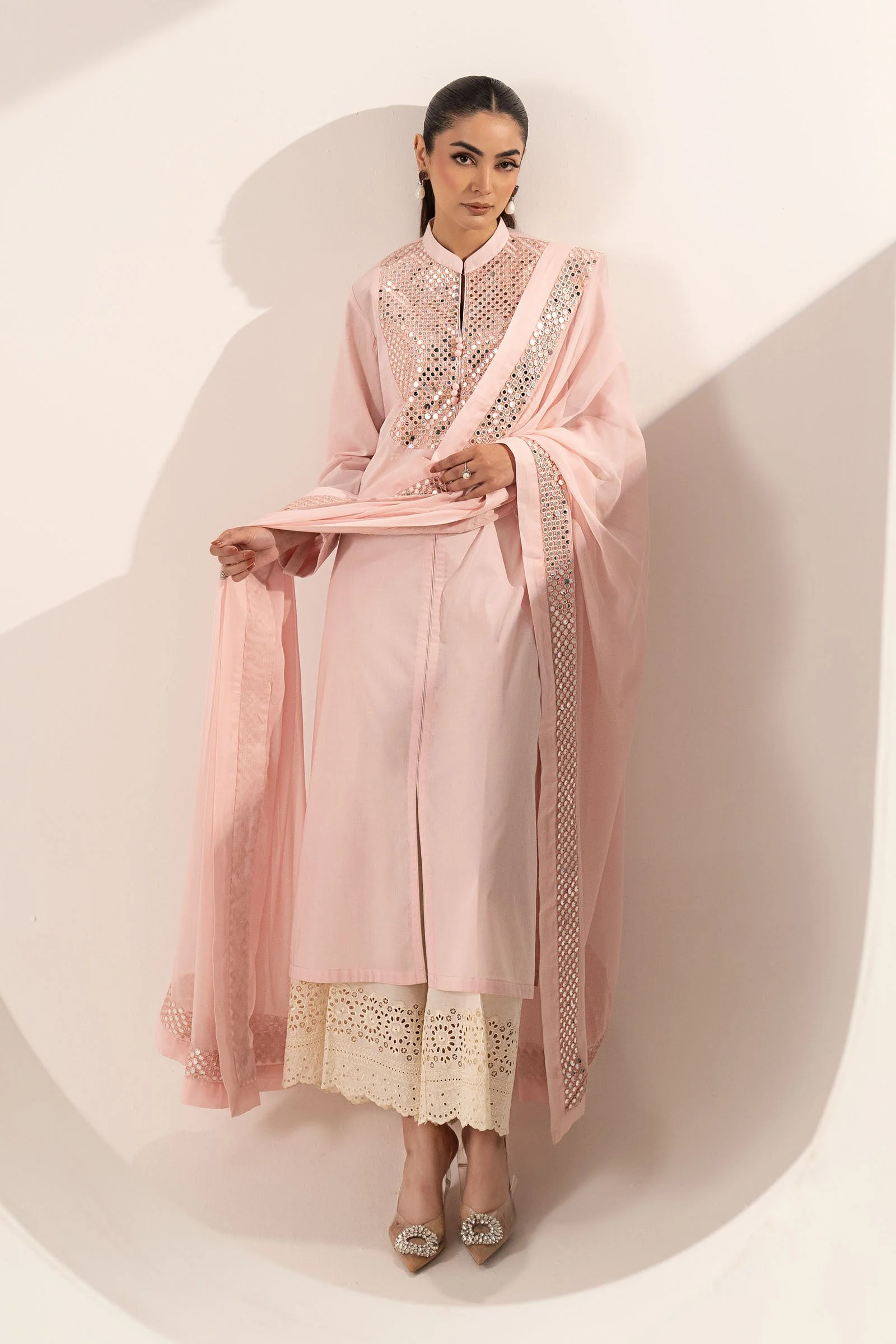 3 Piece Embroidered Dobby Lawn Suit - Image 6
