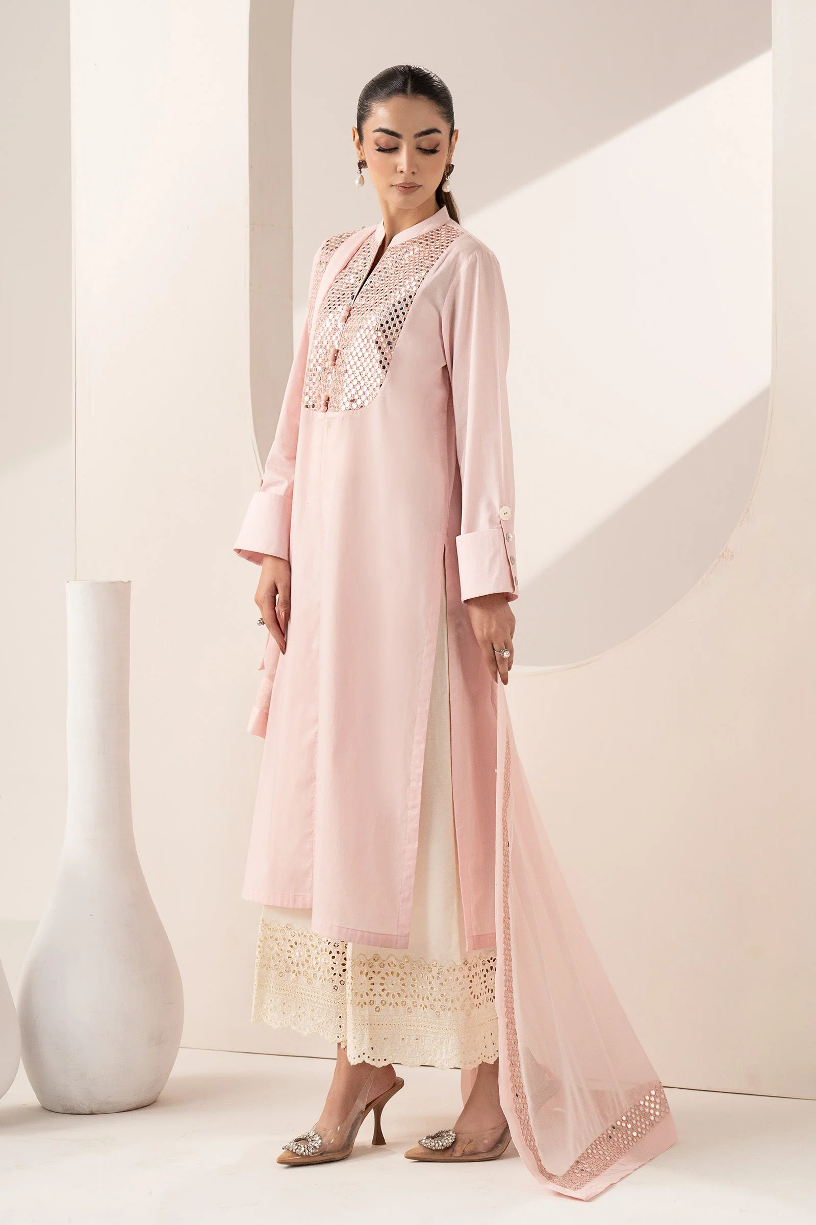 3 Piece Embroidered Dobby Lawn Suit - Image 7