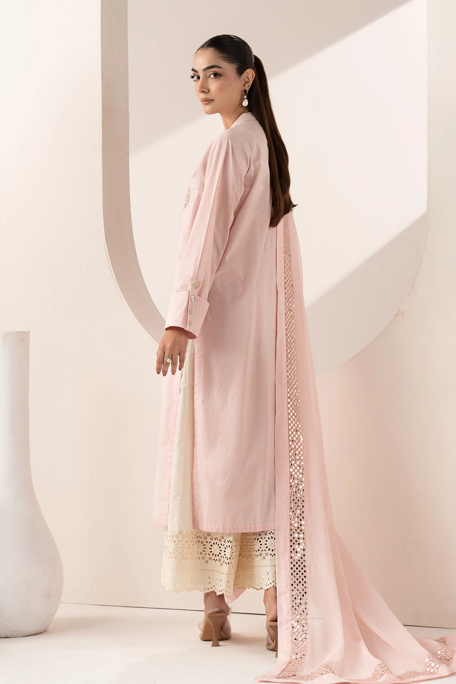 3 Piece Embroidered Dobby Lawn Suit - Image 8