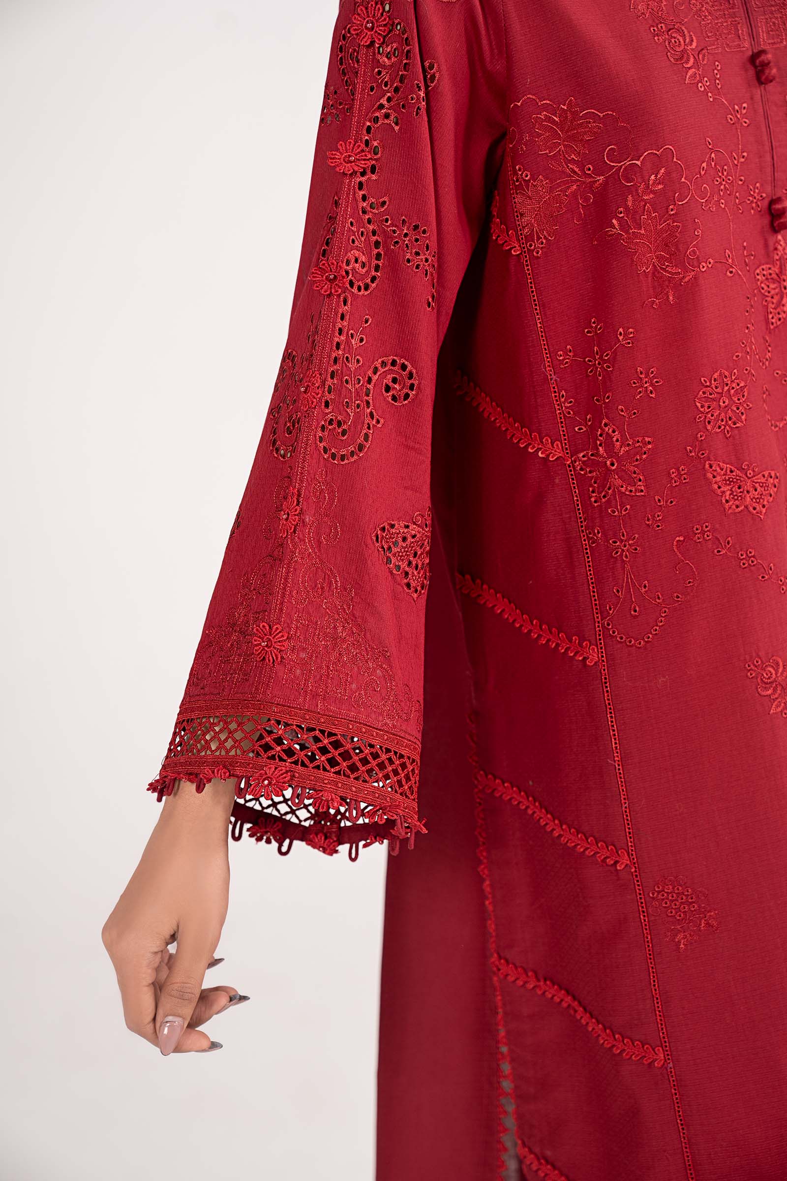 3 Piece Embroidered Dobby Lawn Suit - Image 6