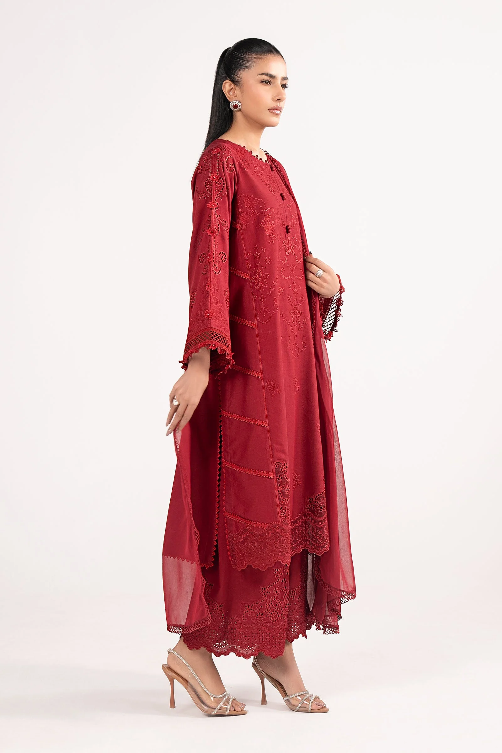 3 Piece Embroidered Dobby Lawn Suit - Image 7