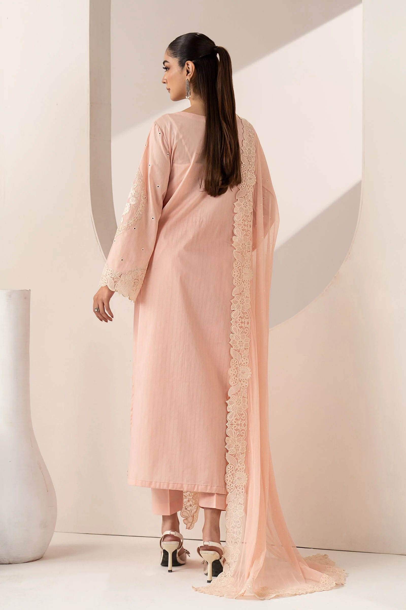 3 Piece Embroidered Dobby Lawn Suit - Image 7
