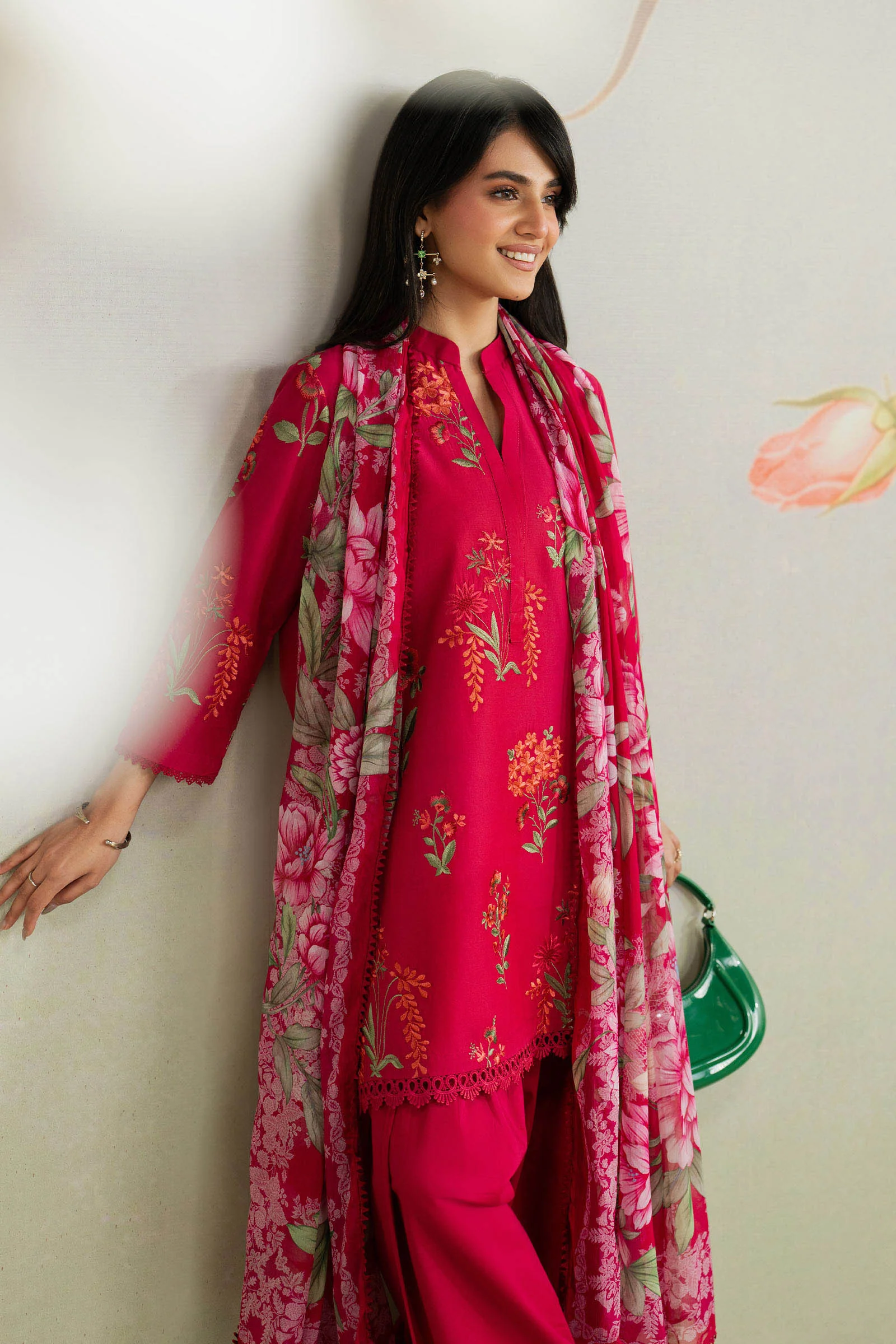 3 Piece Embroidered Lawn Suit - Image 6