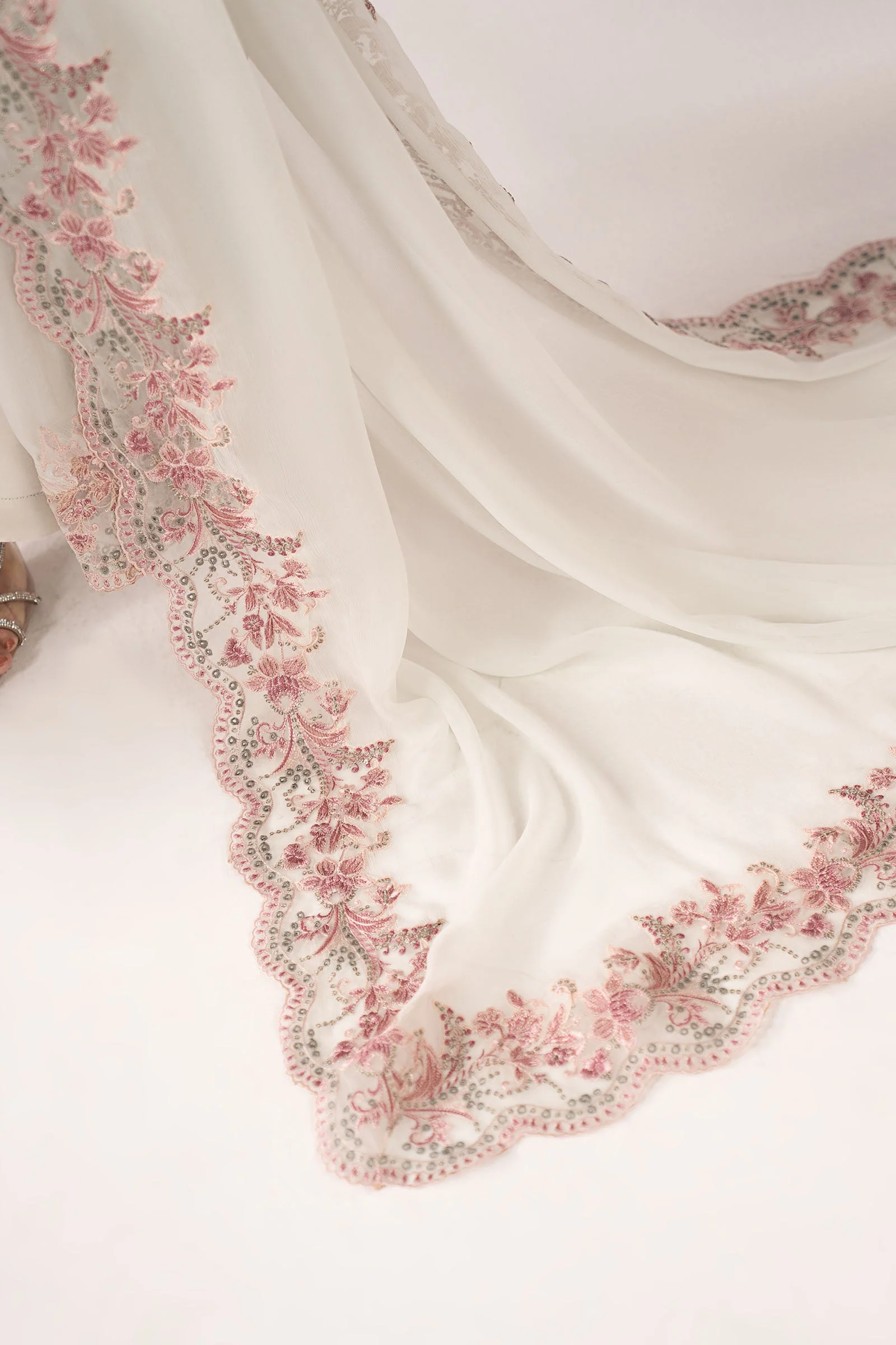 3 Piece Embroidered Paper Cotton Suit - Image 7