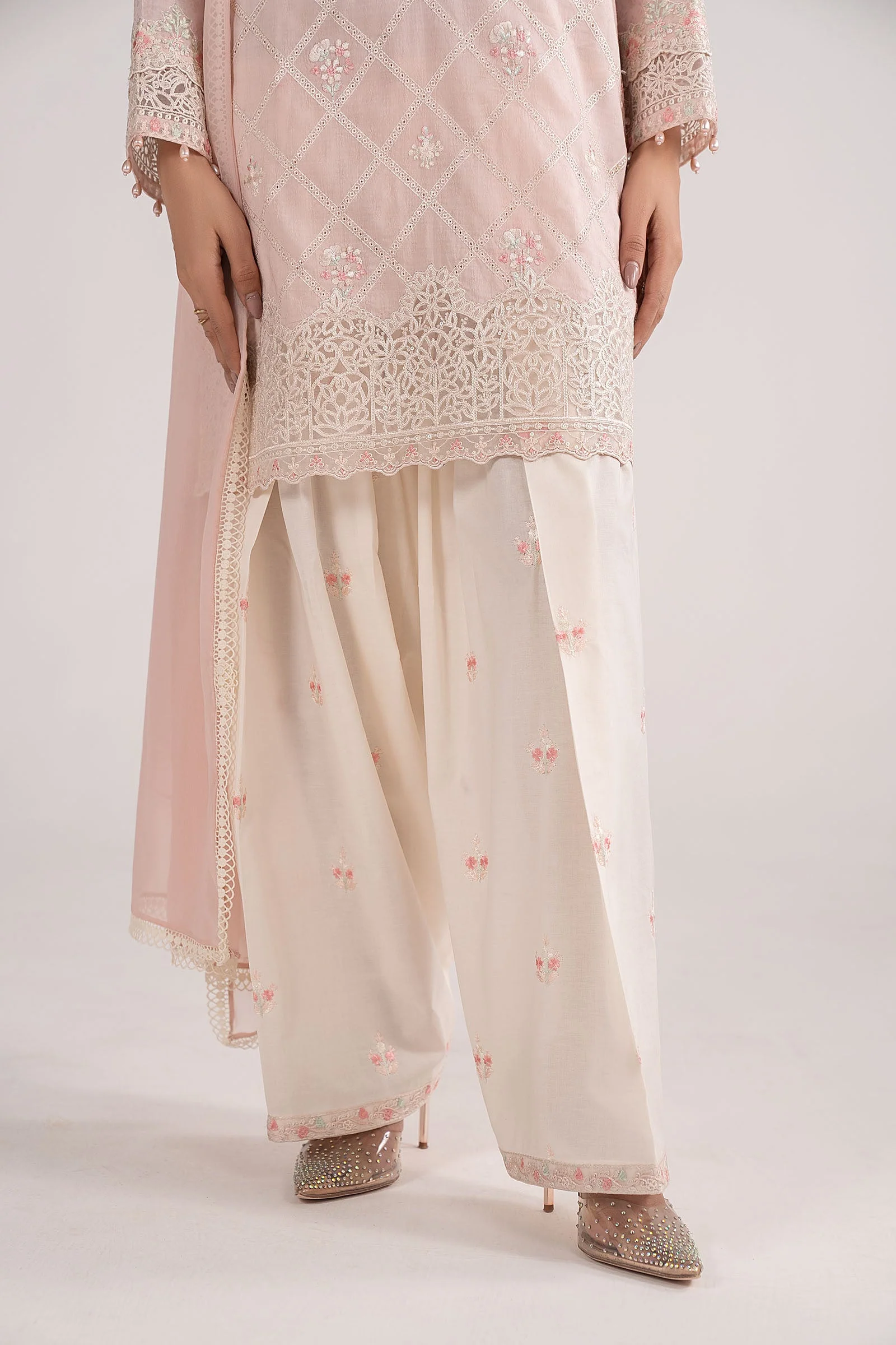 3 Piece Embroidered Dobby Lawn Suit - Image 6
