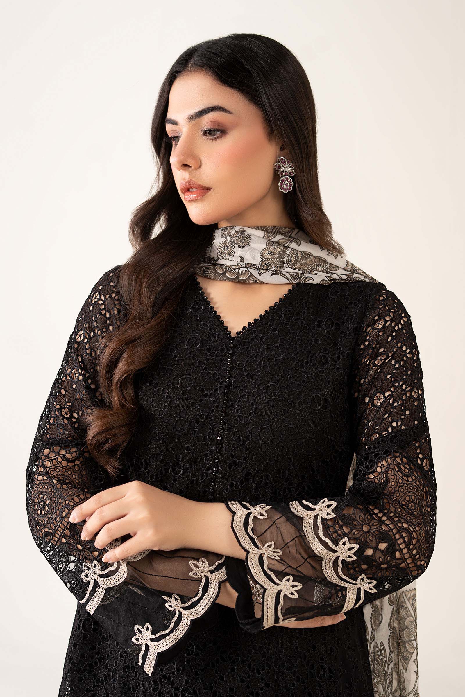 3 Piece Embroidered Chiffon Suit - Image 2