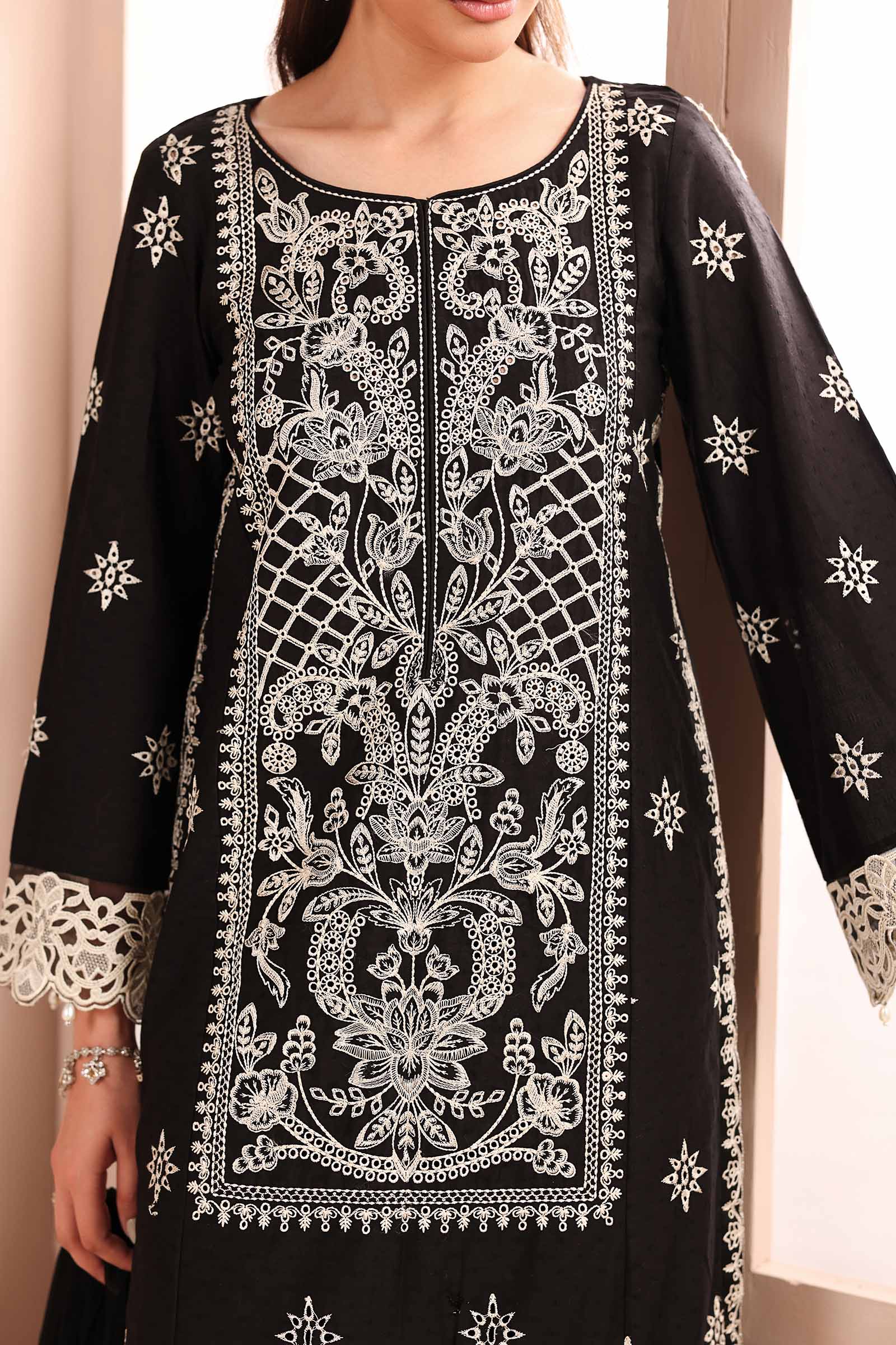 3 Piece Embroidered Dobby Suit - Image 4