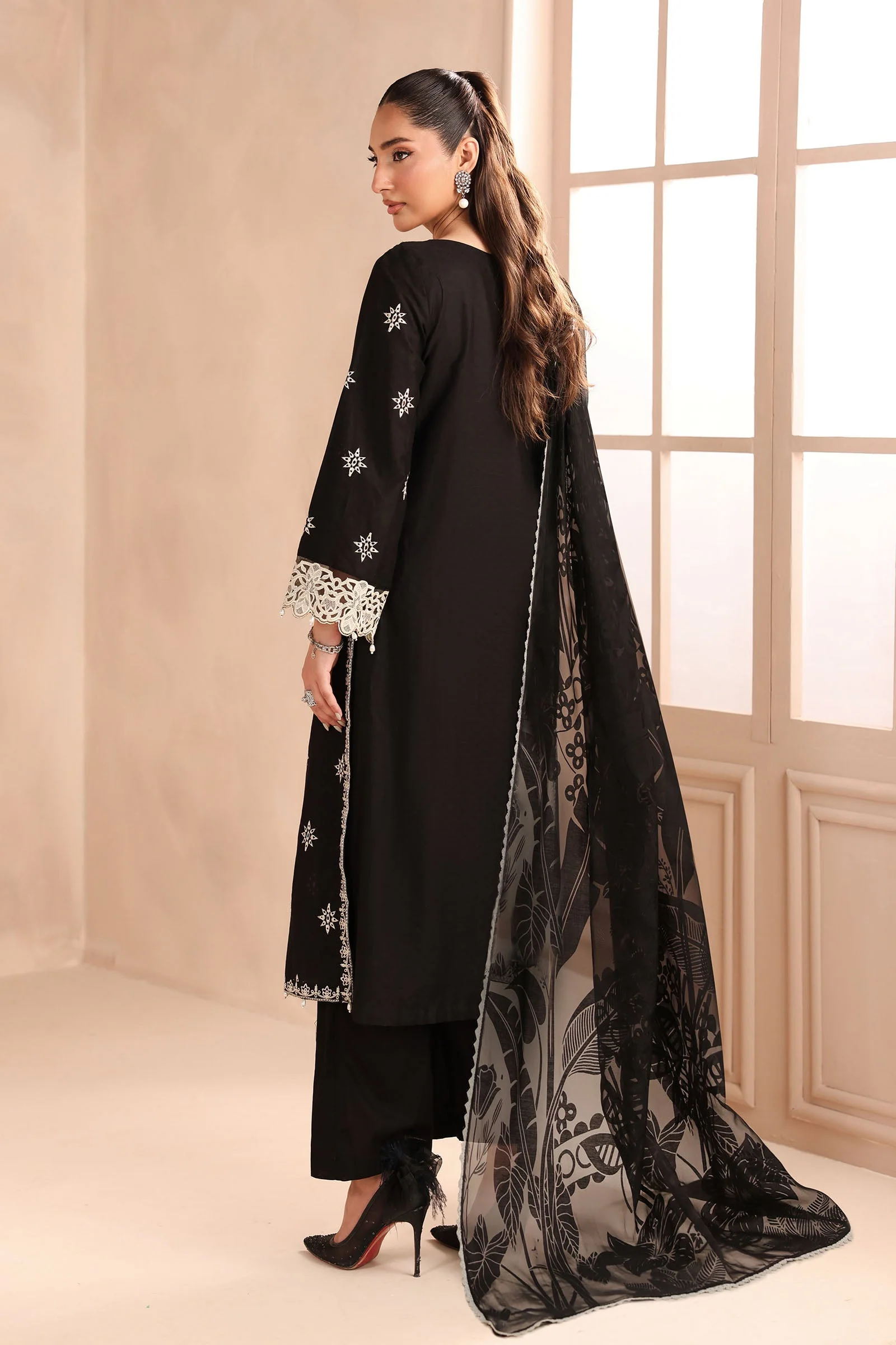 3 Piece Embroidered Dobby Suit - Image 6