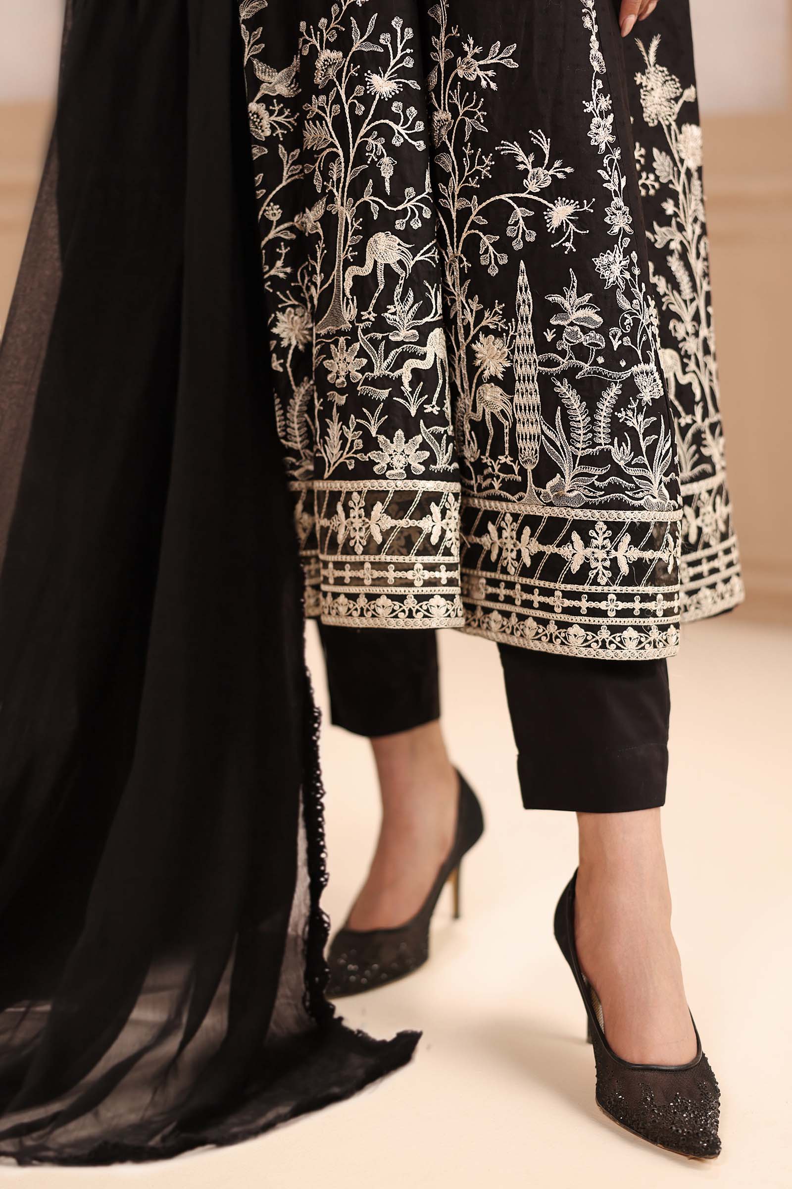 3 Piece Embroidered Dobby Suit - Image 5