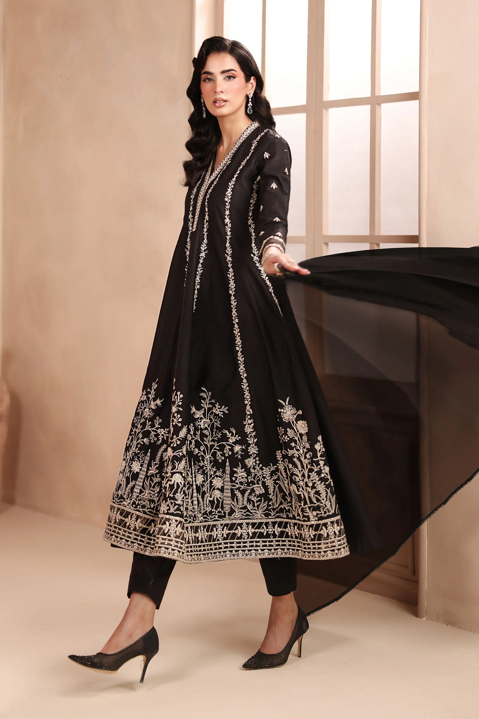 3 Piece Embroidered Dobby Suit - Image 7