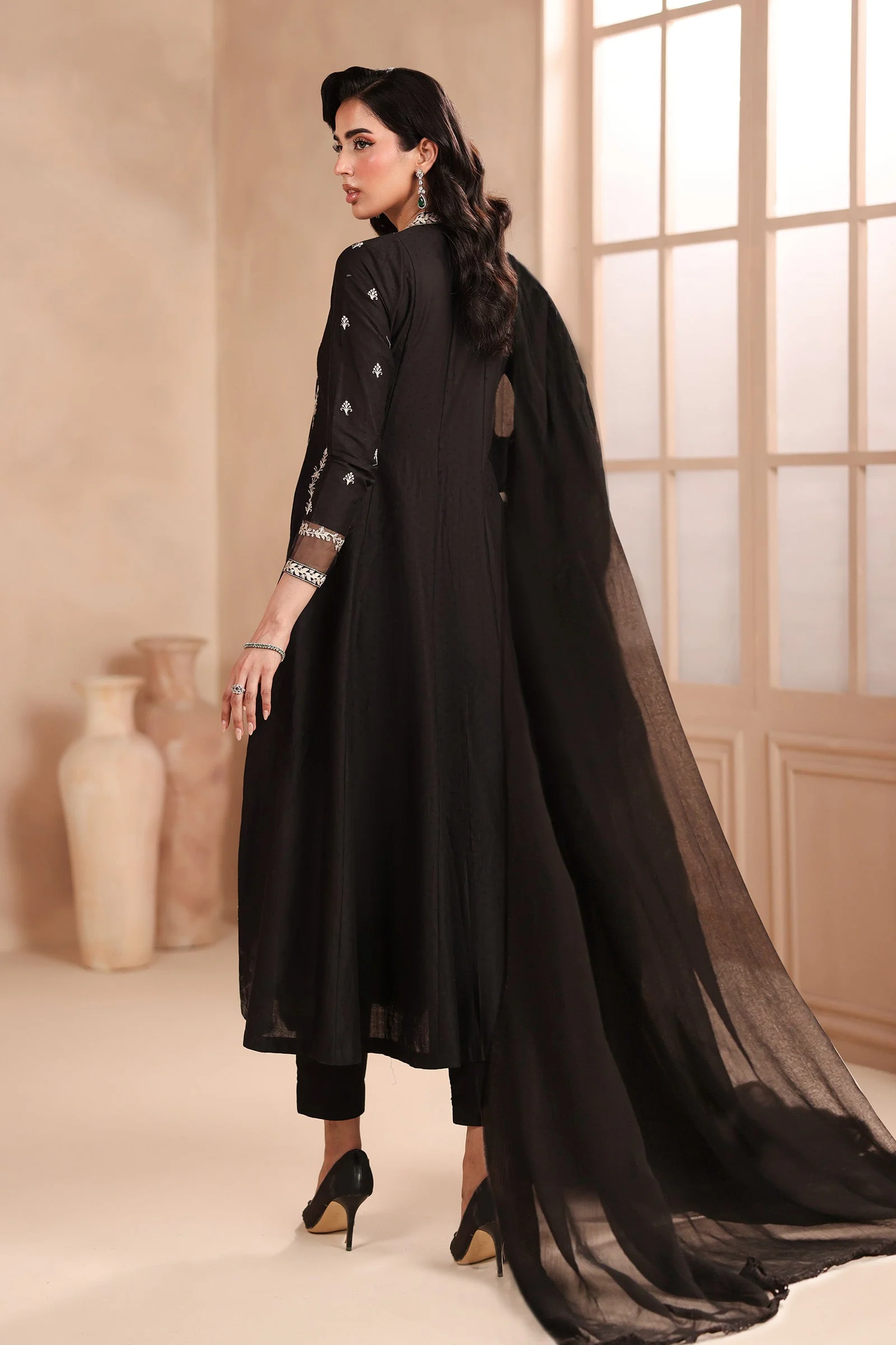 3 Piece Embroidered Dobby Suit - Image 8