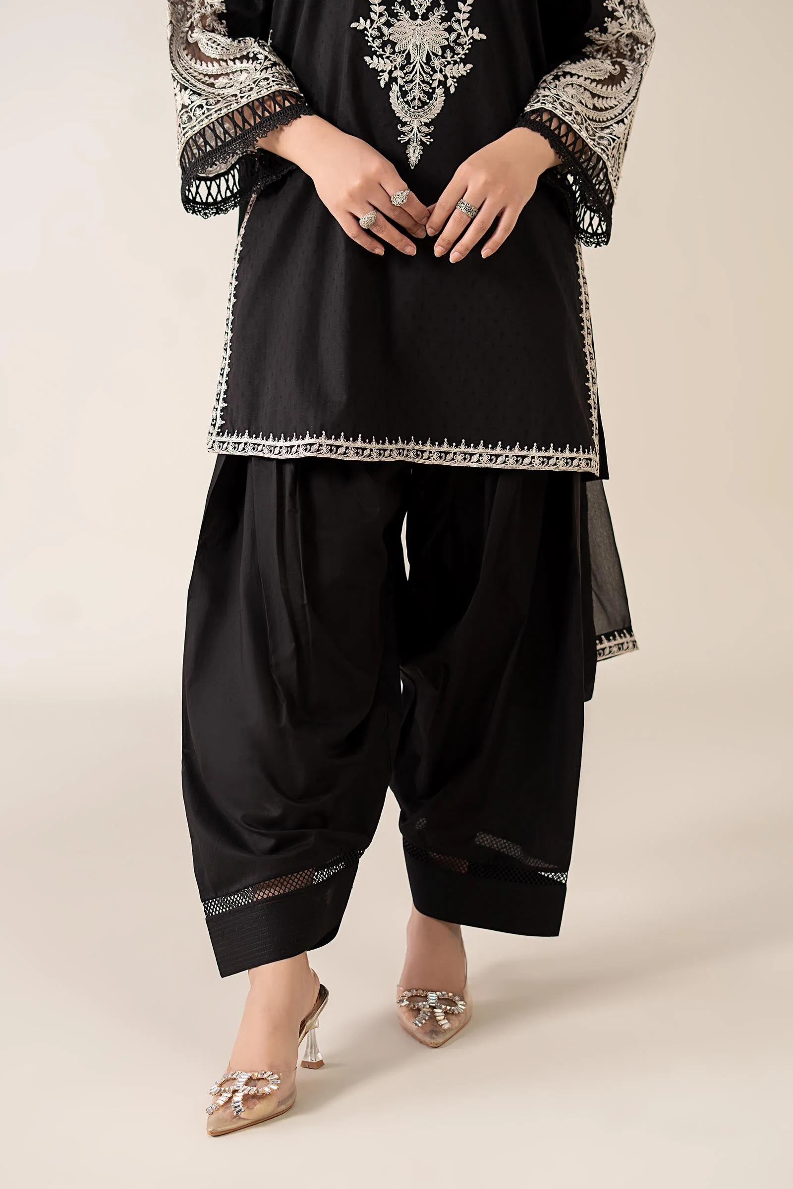3 Piece Embroidered Dobby Suit - Image 6