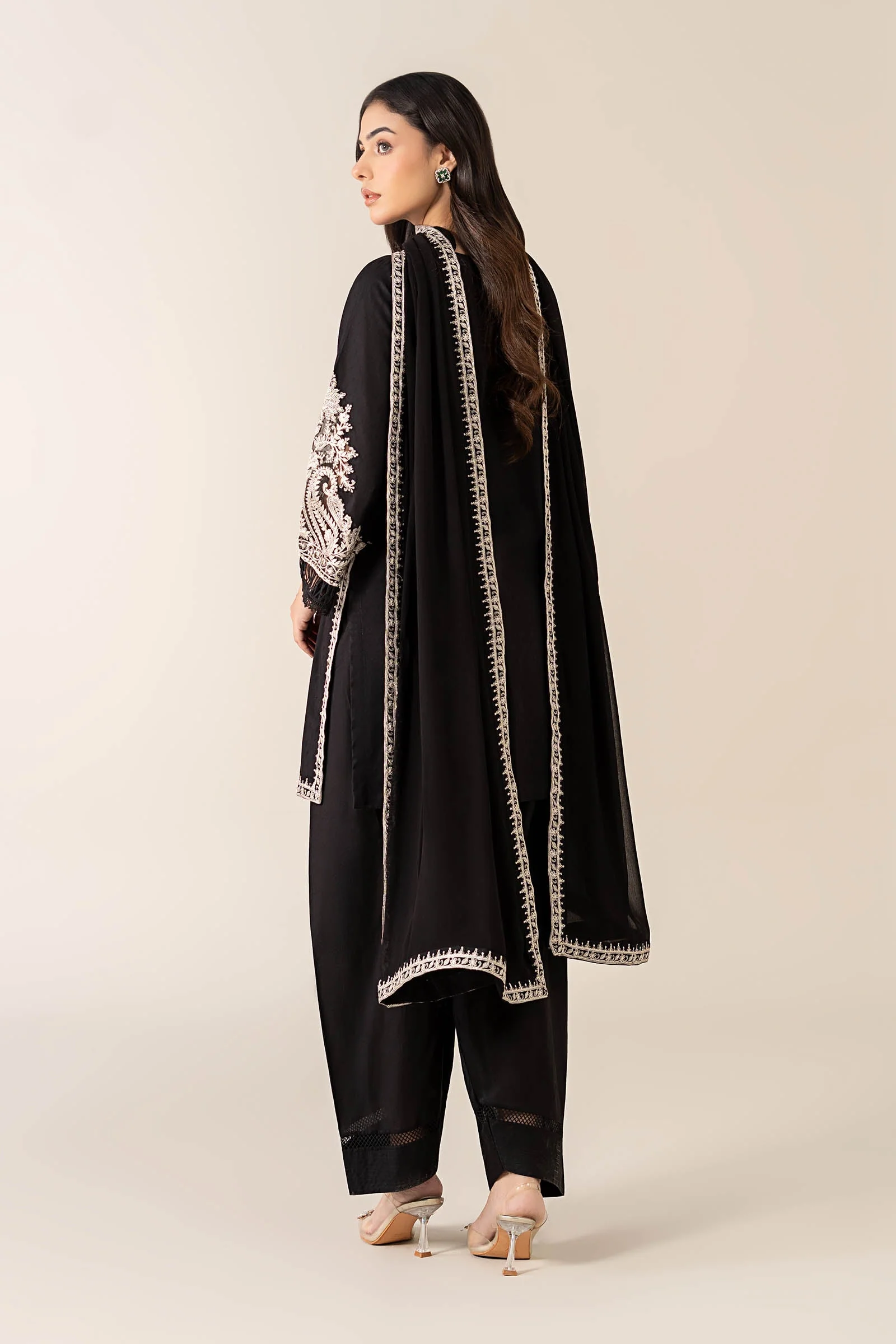 3 Piece Embroidered Dobby Suit - Image 8