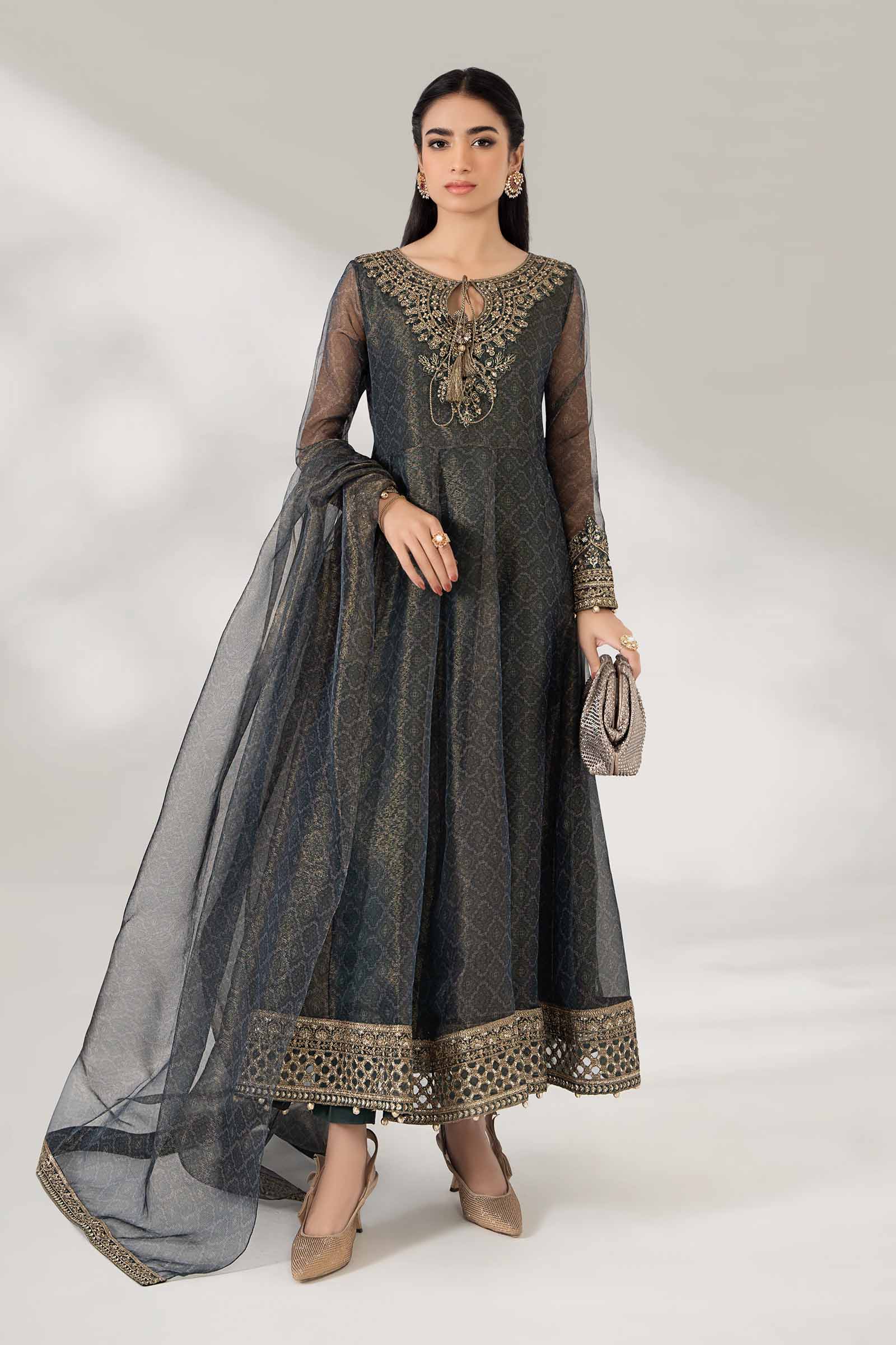 3 Piece Printed Polyester Cotton Suit