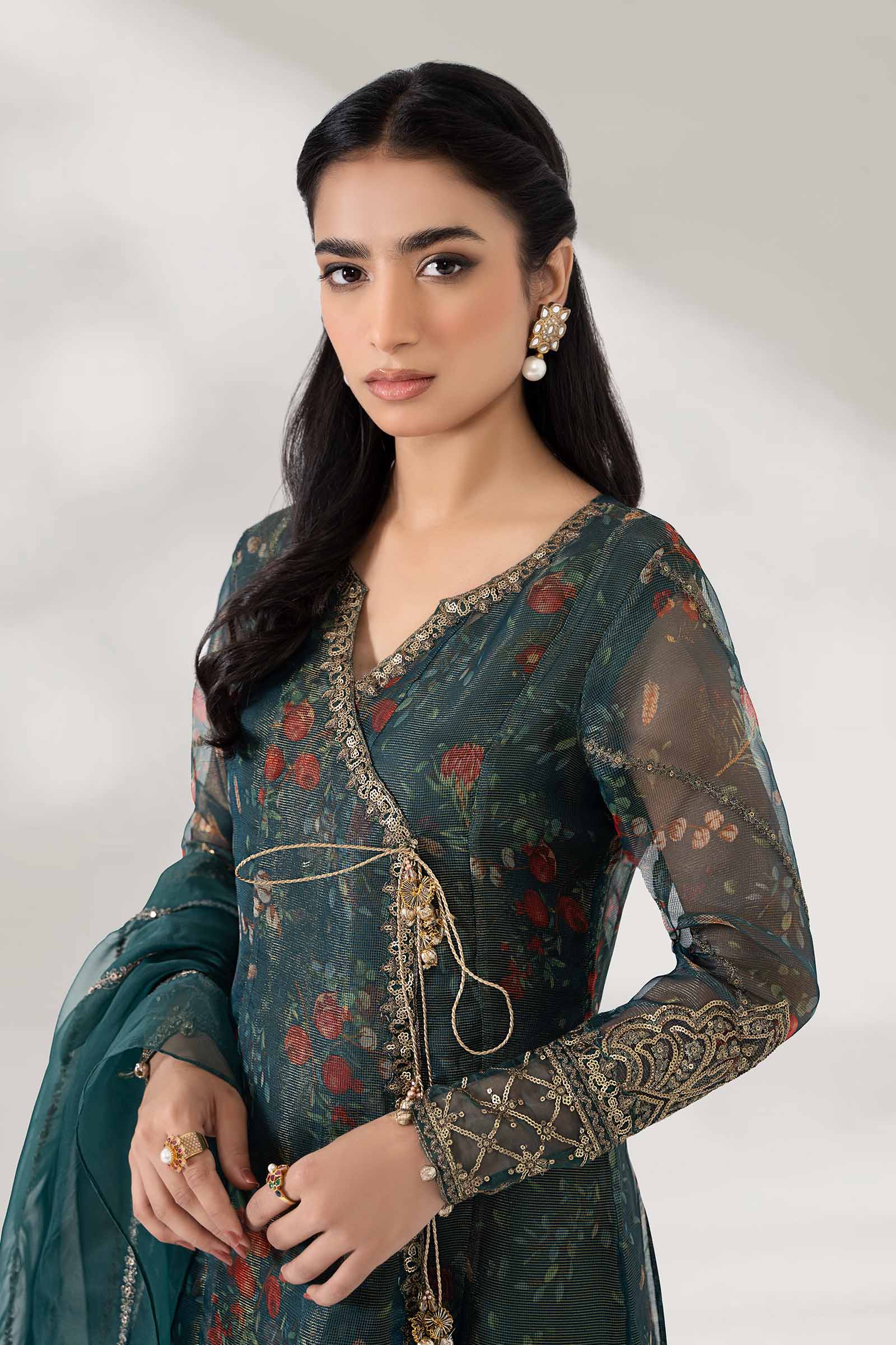 3 Piece Printed Polyester Cotton Suit - Image 2