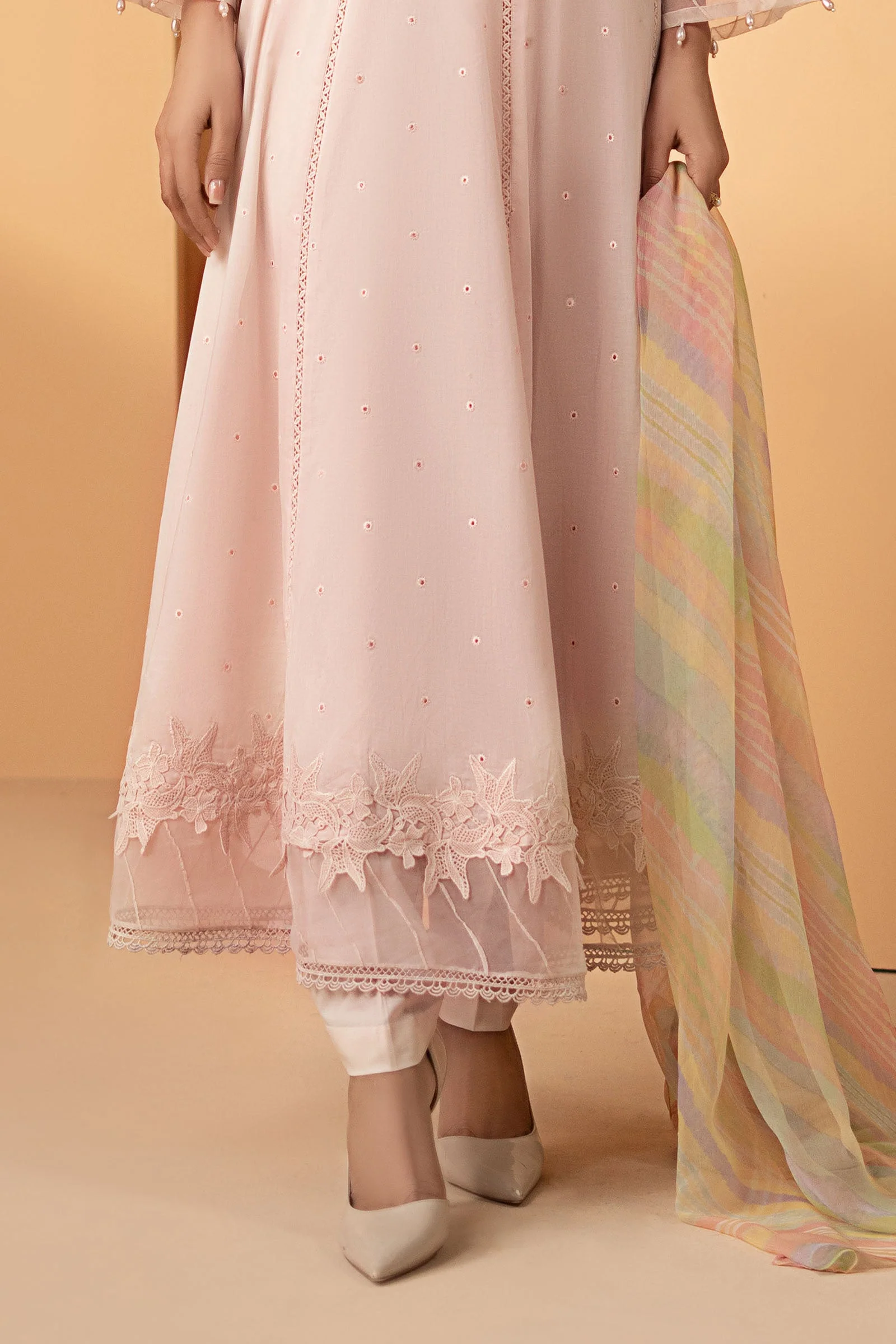 3 Piece Embroidered Dobby Lawn Suit - Image 5