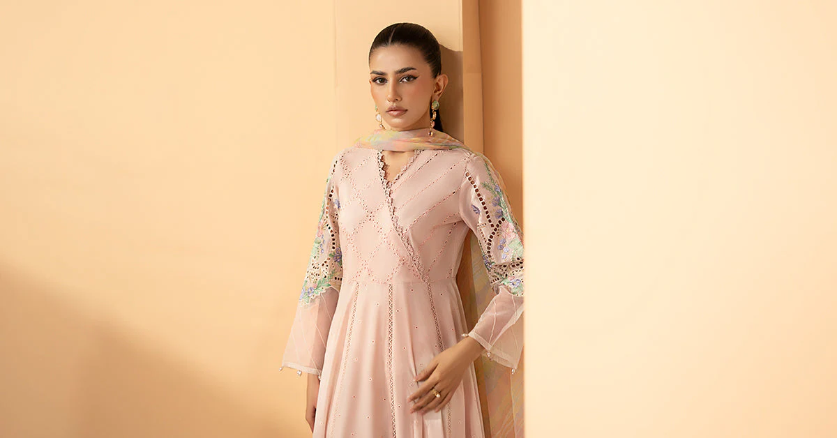 3 Piece Embroidered Dobby Lawn Suit - Image 8